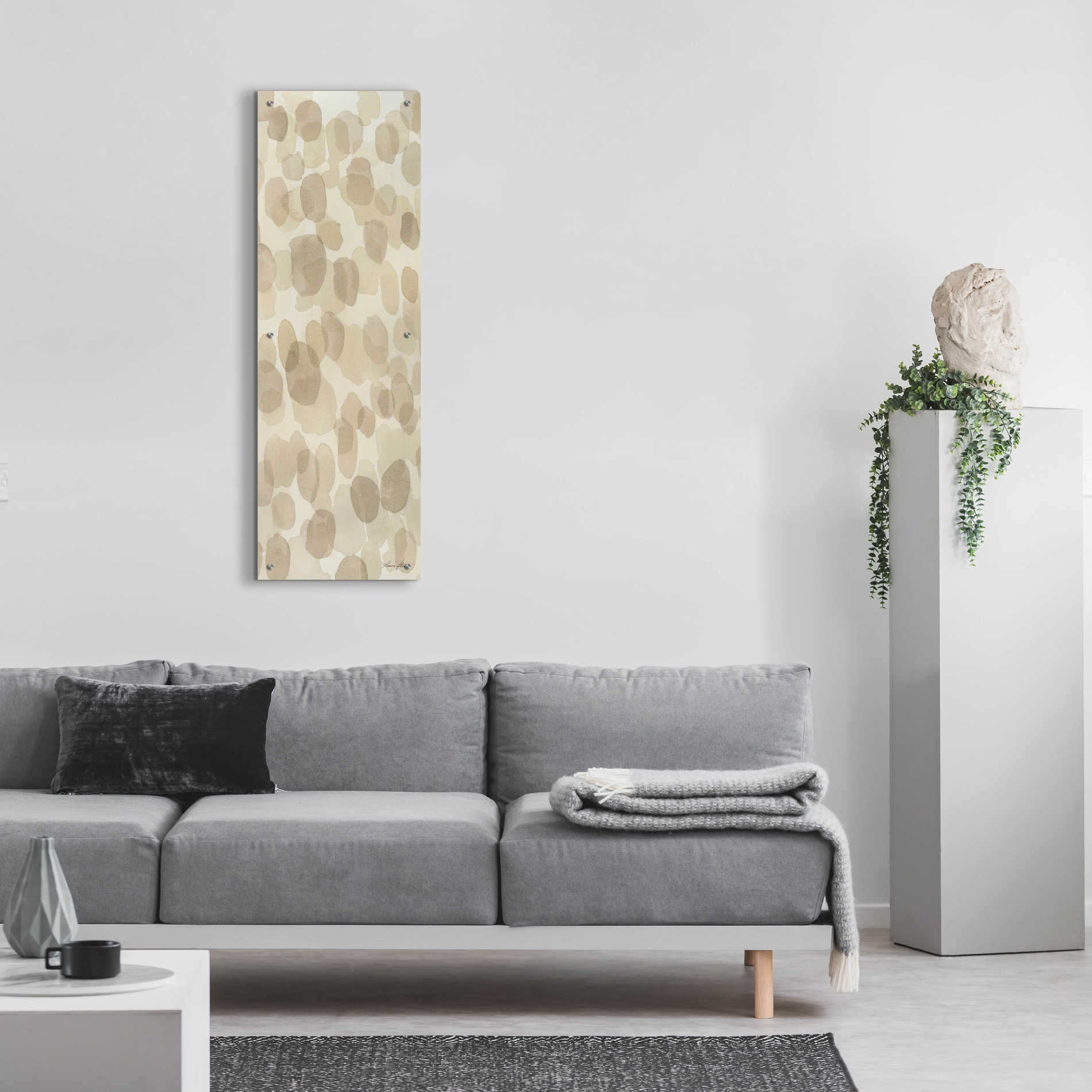 Epic Art 'Natural Abstract IV' by Laura Horn, Acrylic Glass Wall Art,16x48