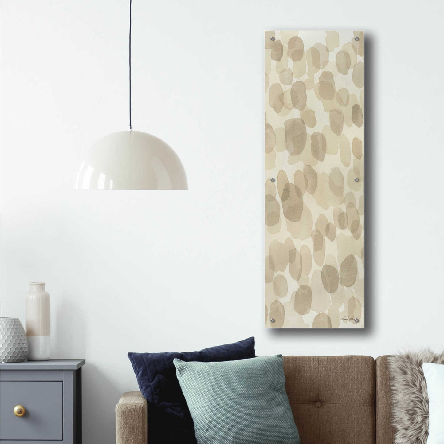 Epic Art 'Natural Abstract IV' by Laura Horn, Acrylic Glass Wall Art,16x48