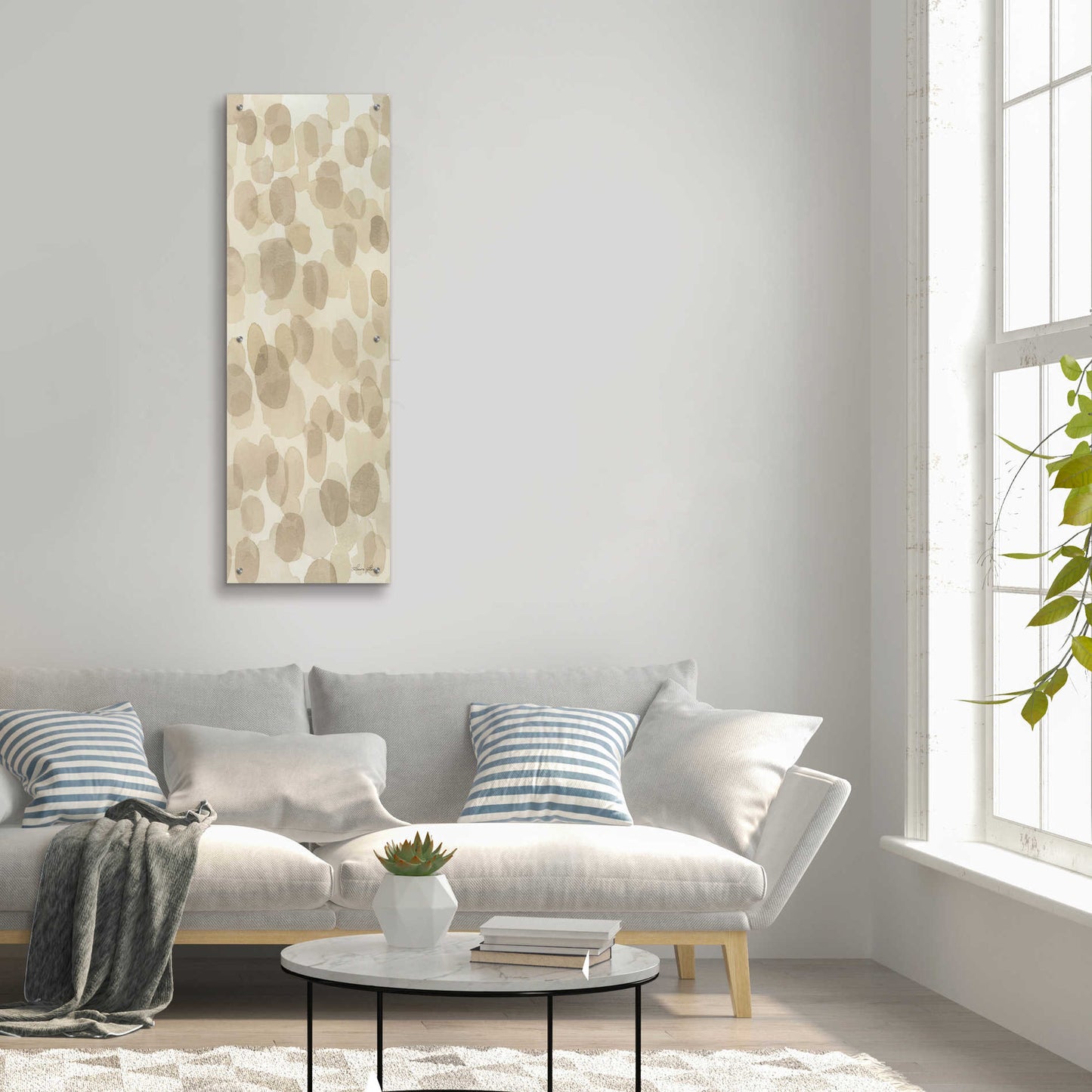 Epic Art 'Natural Abstract IV' by Laura Horn, Acrylic Glass Wall Art,16x48