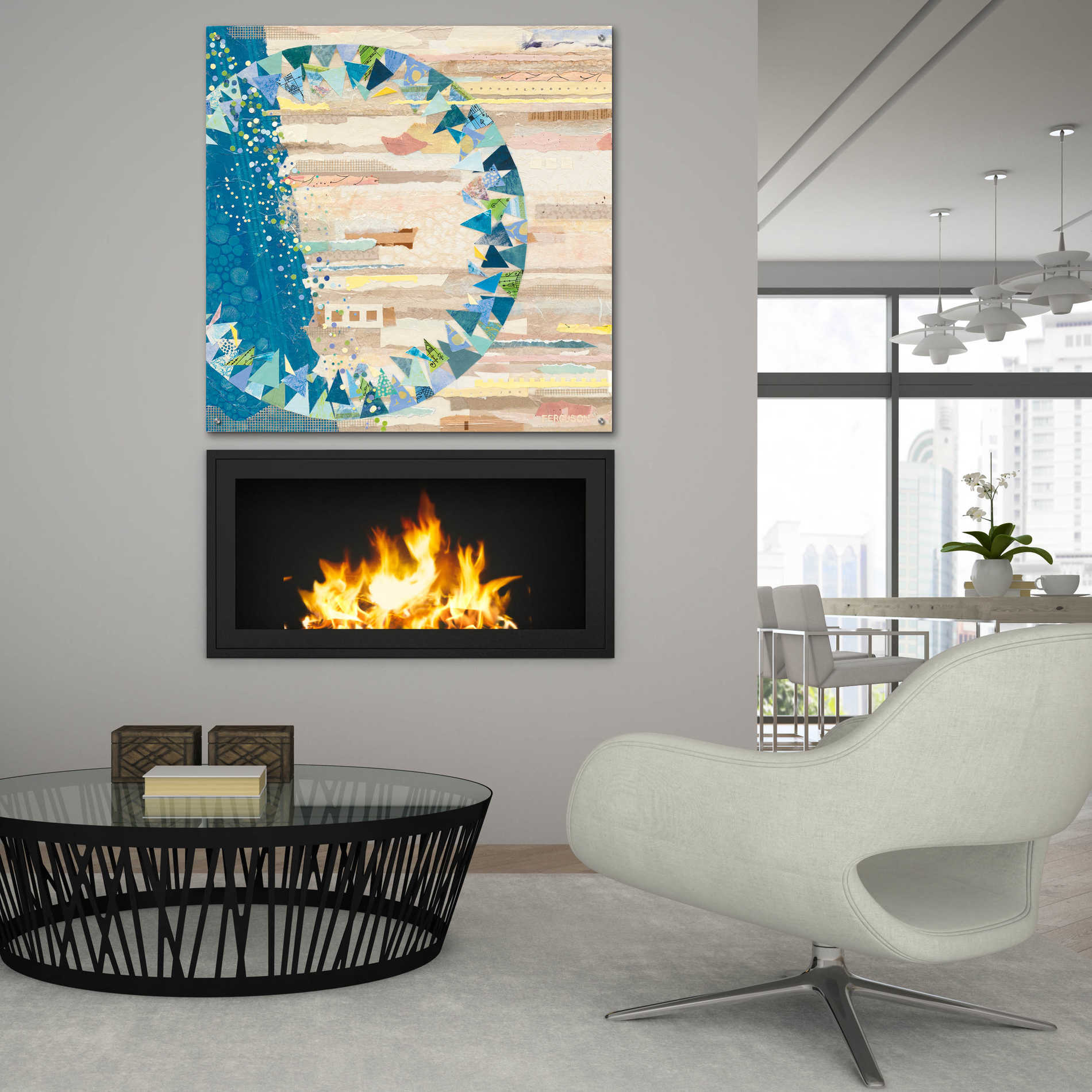 Epic Art 'The Calm and The Storm' by Kathy Ferguson, Acrylic Glass Wall Art,36x36