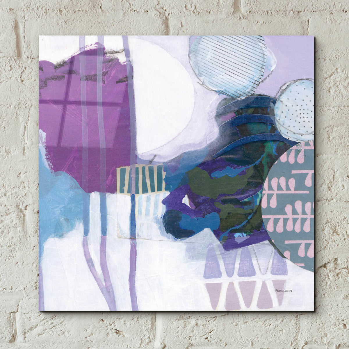 Epic Art 'Abstract Layers IV' by Kathy Ferguson, Acrylic Glass Wall Art,12x12