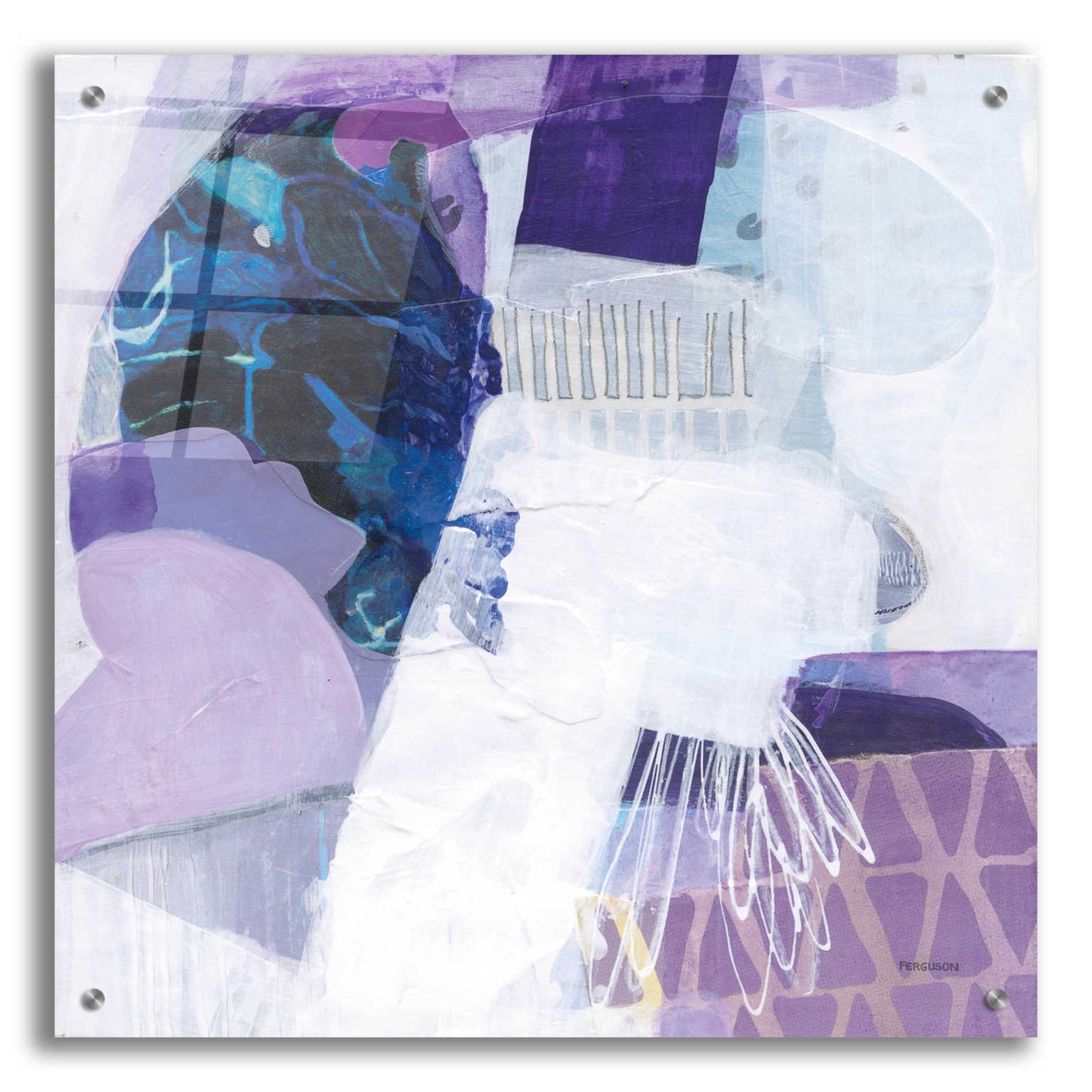 Epic Art 'Abstract Layers III' by Kathy Ferguson, Acrylic Glass Wall Art,24x24
