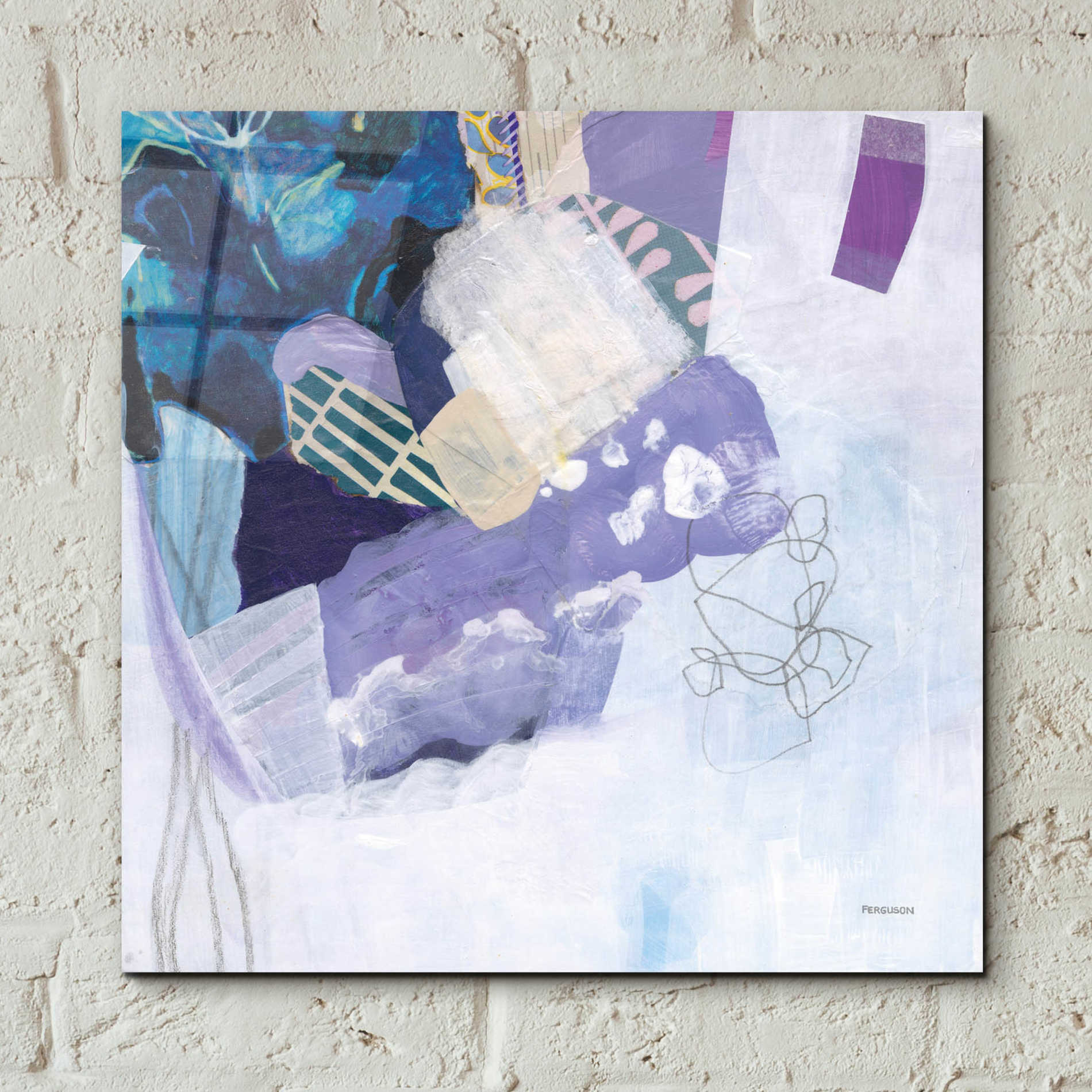 Epic Art 'Abstract Layers II' by Kathy Ferguson, Acrylic Glass Wall Art,12x12