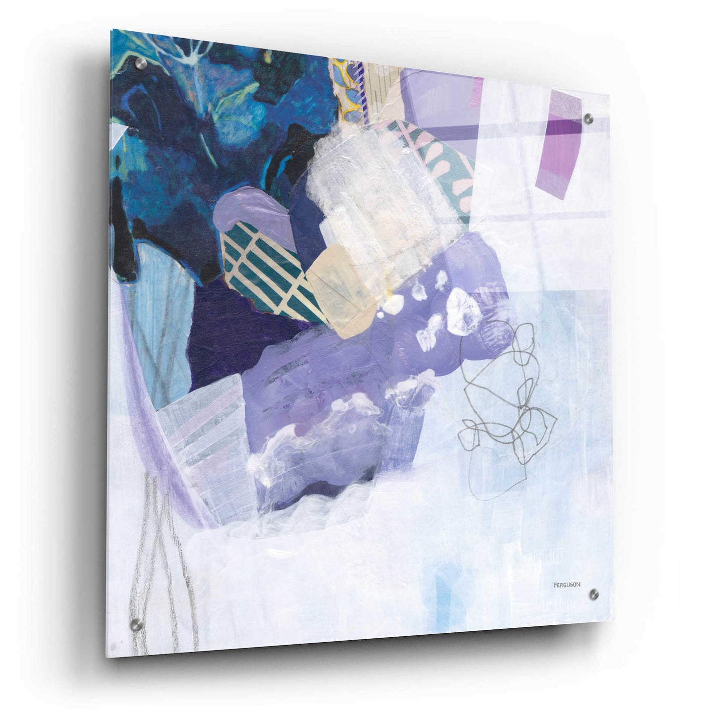Epic Art 'Abstract Layers II' by Kathy Ferguson, Acrylic Glass Wall Art,24x24