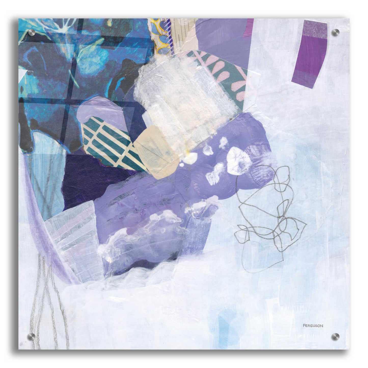 Epic Art 'Abstract Layers II' by Kathy Ferguson, Acrylic Glass Wall Art,24x24