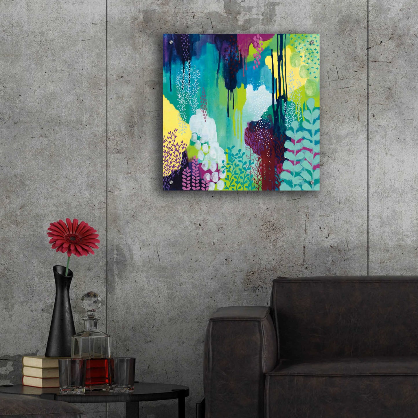 Epic Art 'Jewel Forest I' by Kathy Ferguson, Acrylic Glass Wall Art,24x24