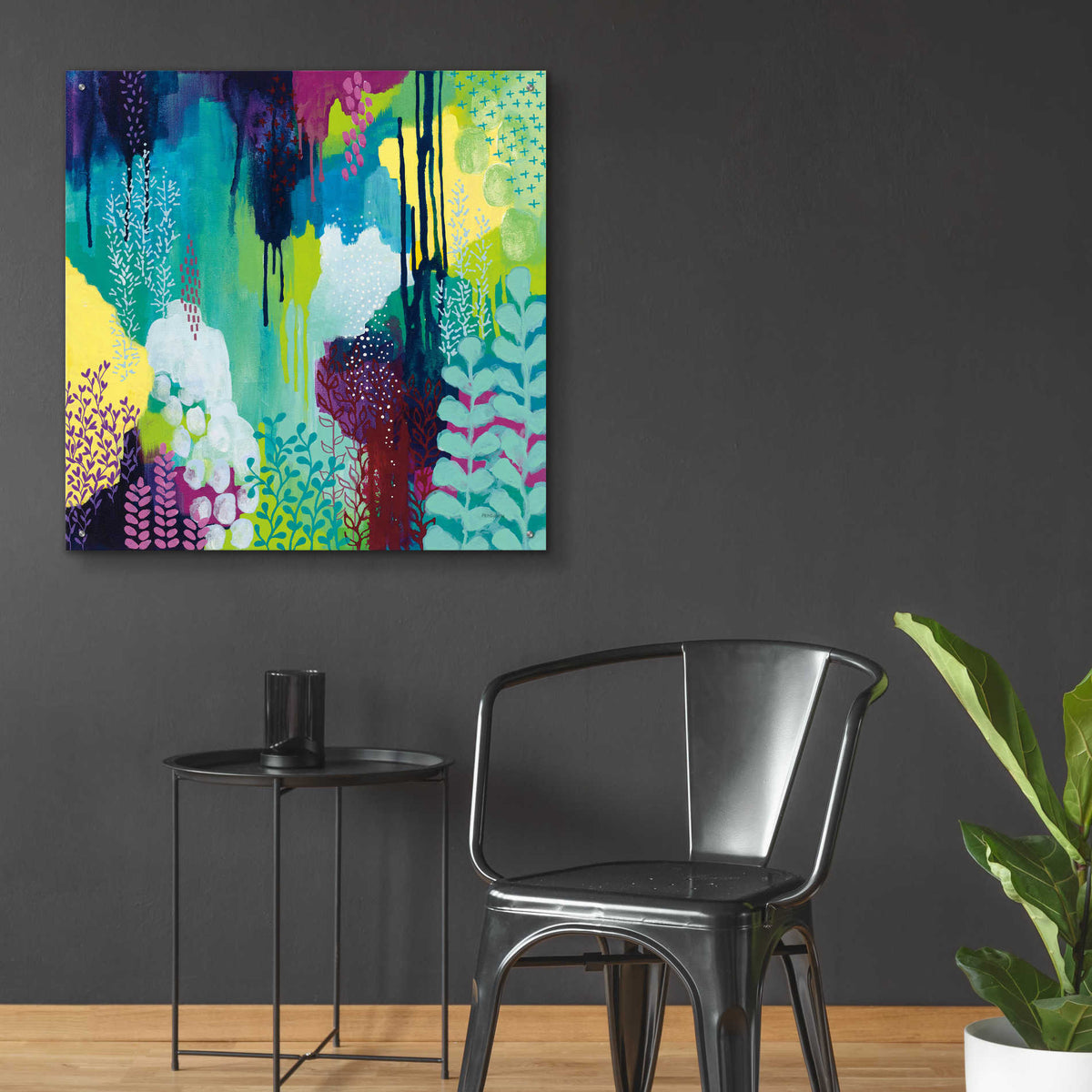 Epic Art 'Jewel Forest I' by Kathy Ferguson, Acrylic Glass Wall Art,36x36