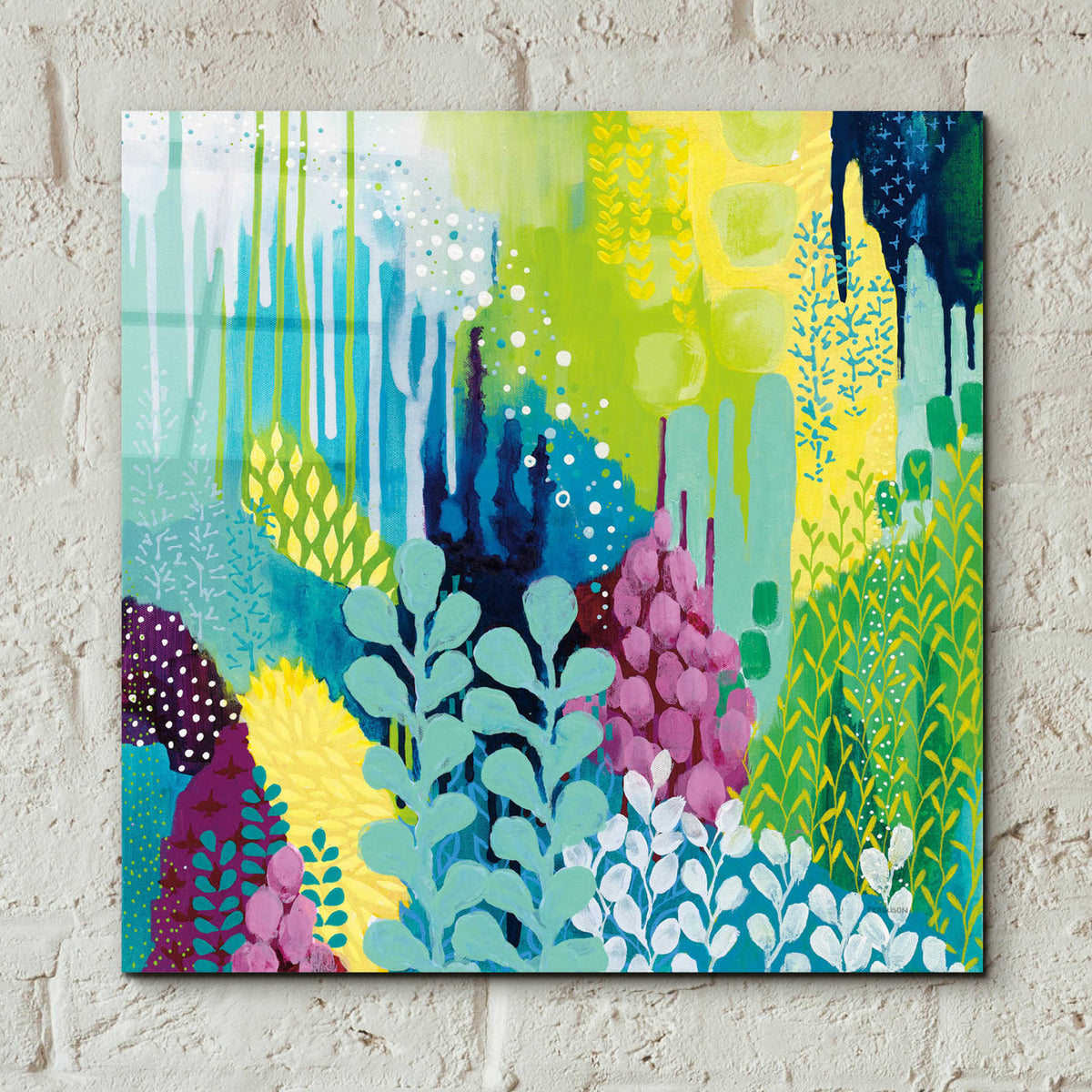 Epic Art 'Jewel Forest II' by Kathy Ferguson, Acrylic Glass Wall Art,12x12