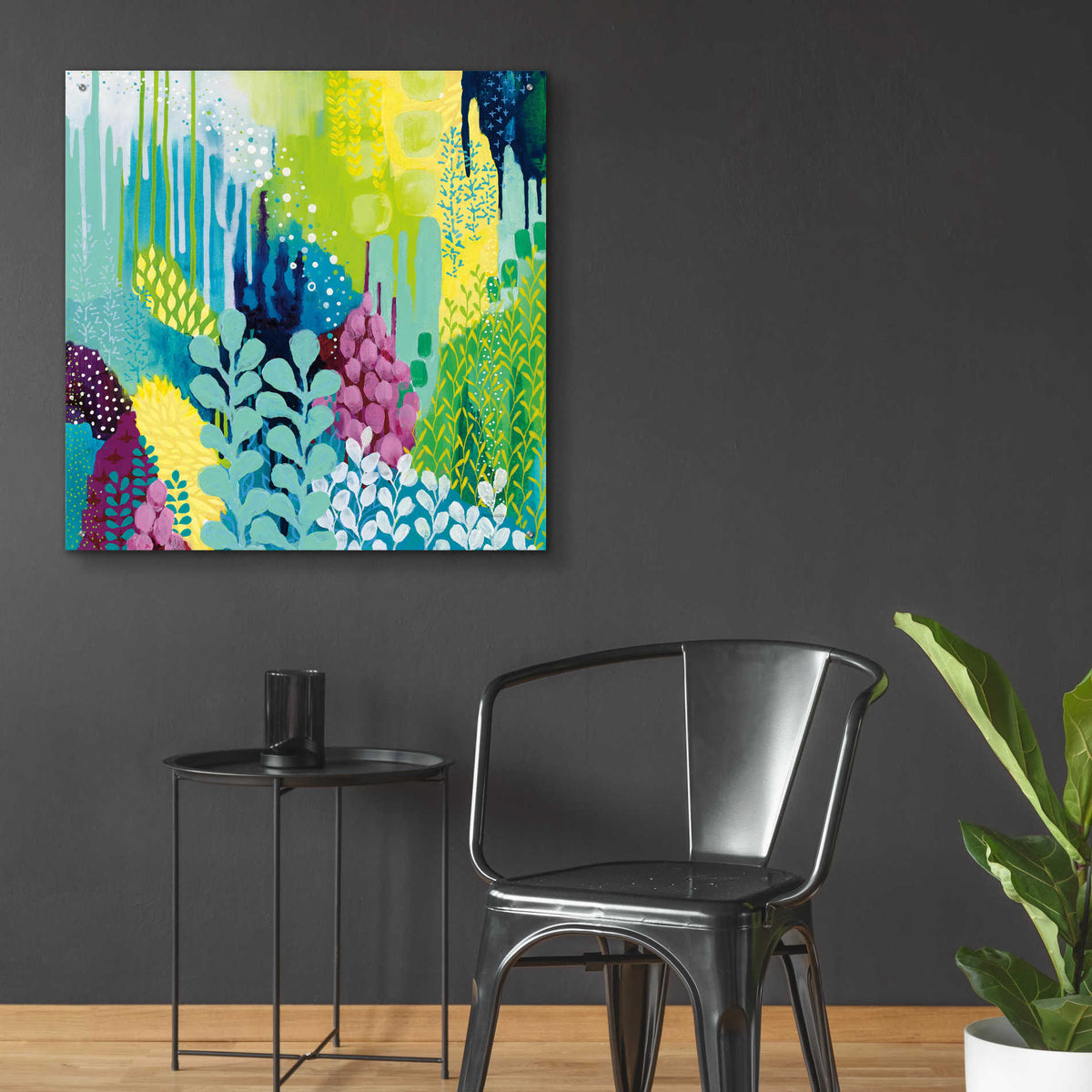Epic Art 'Jewel Forest II' by Kathy Ferguson, Acrylic Glass Wall Art,36x36