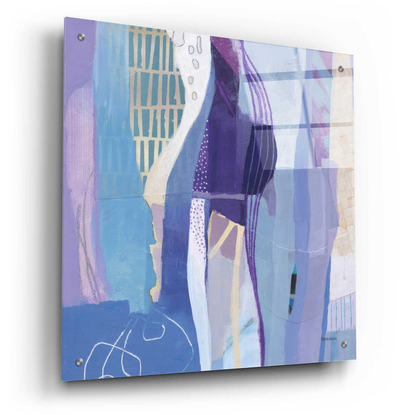 Epic Art 'Abstract Layers I' by Kathy Ferguson, Acrylic Glass Wall Art,24x24
