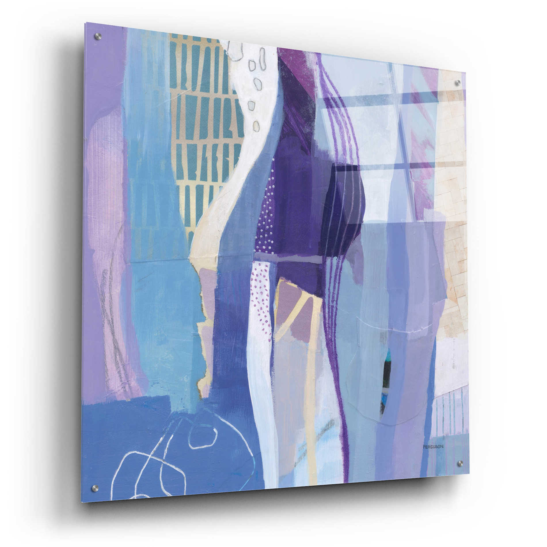 Epic Art 'Abstract Layers I' by Kathy Ferguson, Acrylic Glass Wall Art,36x36
