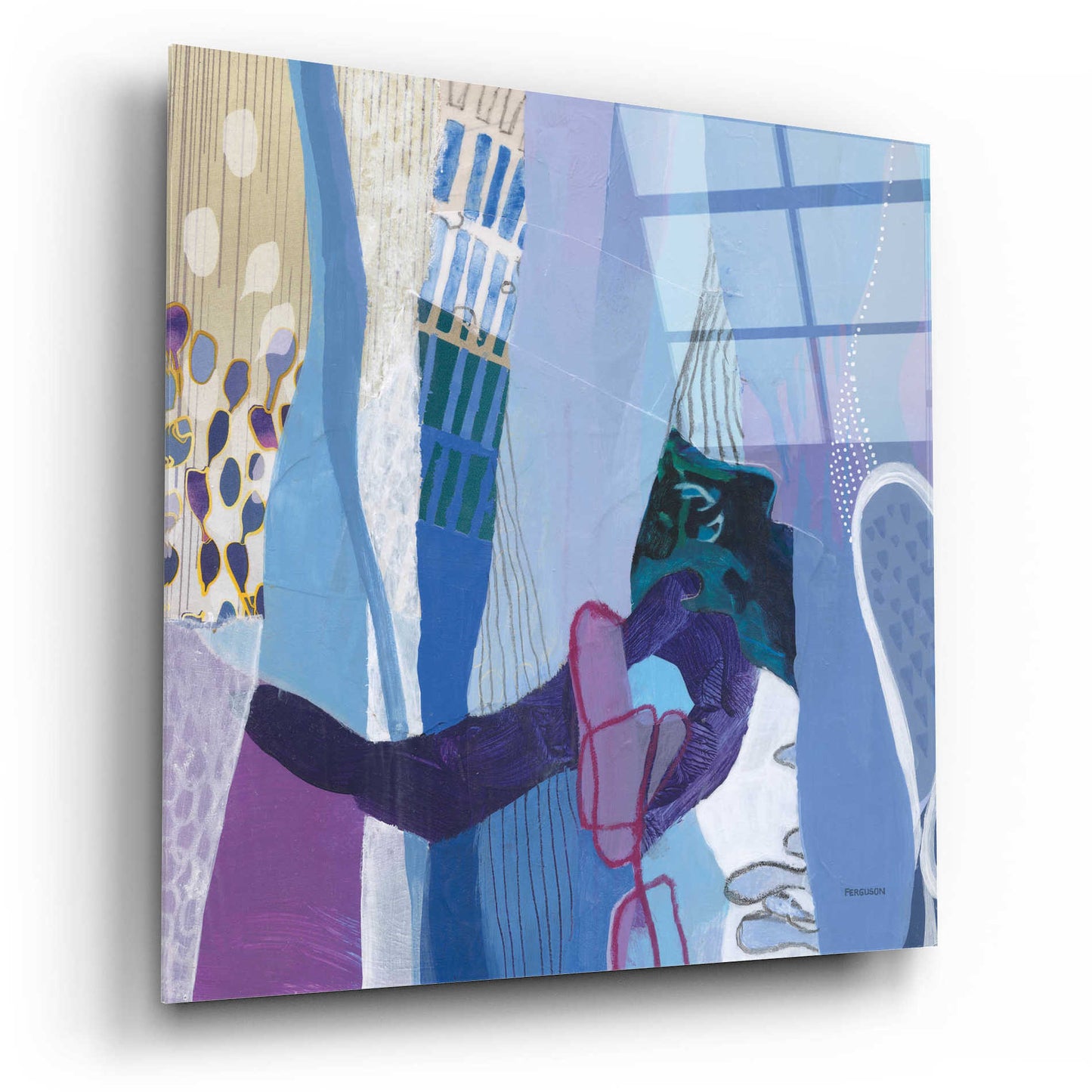 Epic Art 'Periwinkle' by Kathy Ferguson, Acrylic Glass Wall Art,12x12