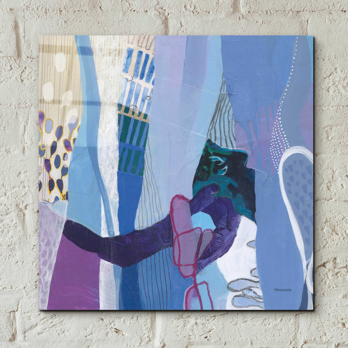 Epic Art 'Periwinkle' by Kathy Ferguson, Acrylic Glass Wall Art,12x12
