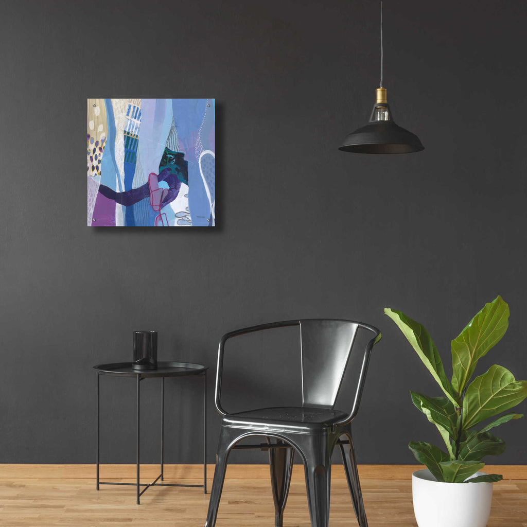 Epic Art 'Periwinkle' by Kathy Ferguson, Acrylic Glass Wall Art,24x24