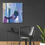 Epic Art 'Periwinkle' by Kathy Ferguson, Acrylic Glass Wall Art,36x36