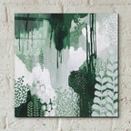 Epic Art 'Light Green Forest I' by Kathy Ferguson, Acrylic Glass Wall Art,12x12