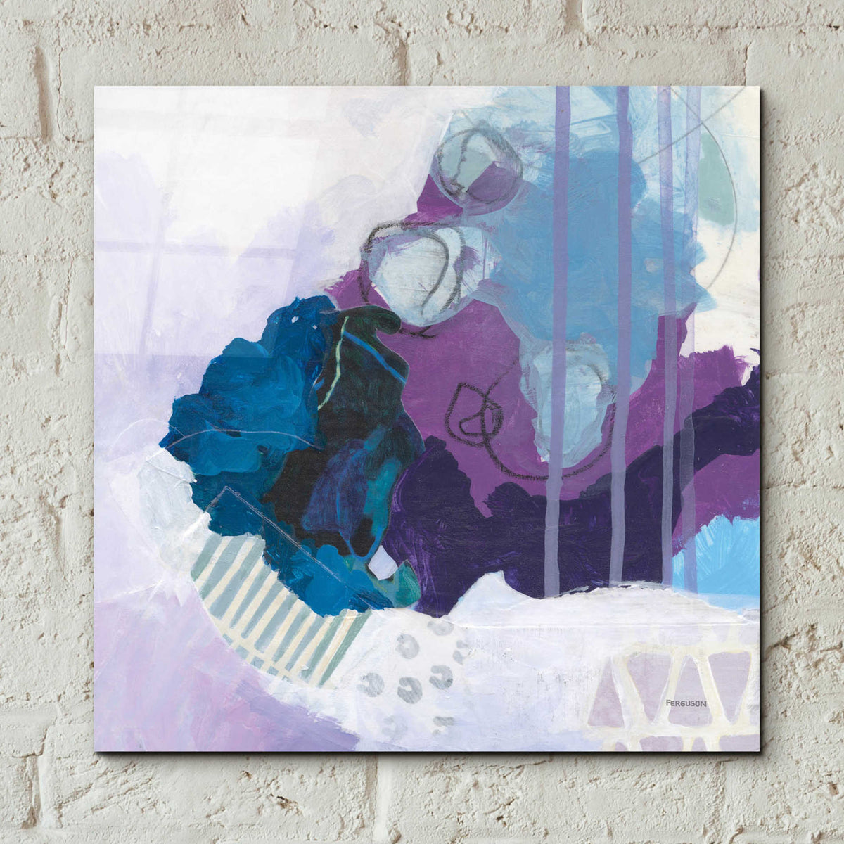 Epic Art 'Amethyst' by Kathy Ferguson, Acrylic Glass Wall Art,12x12