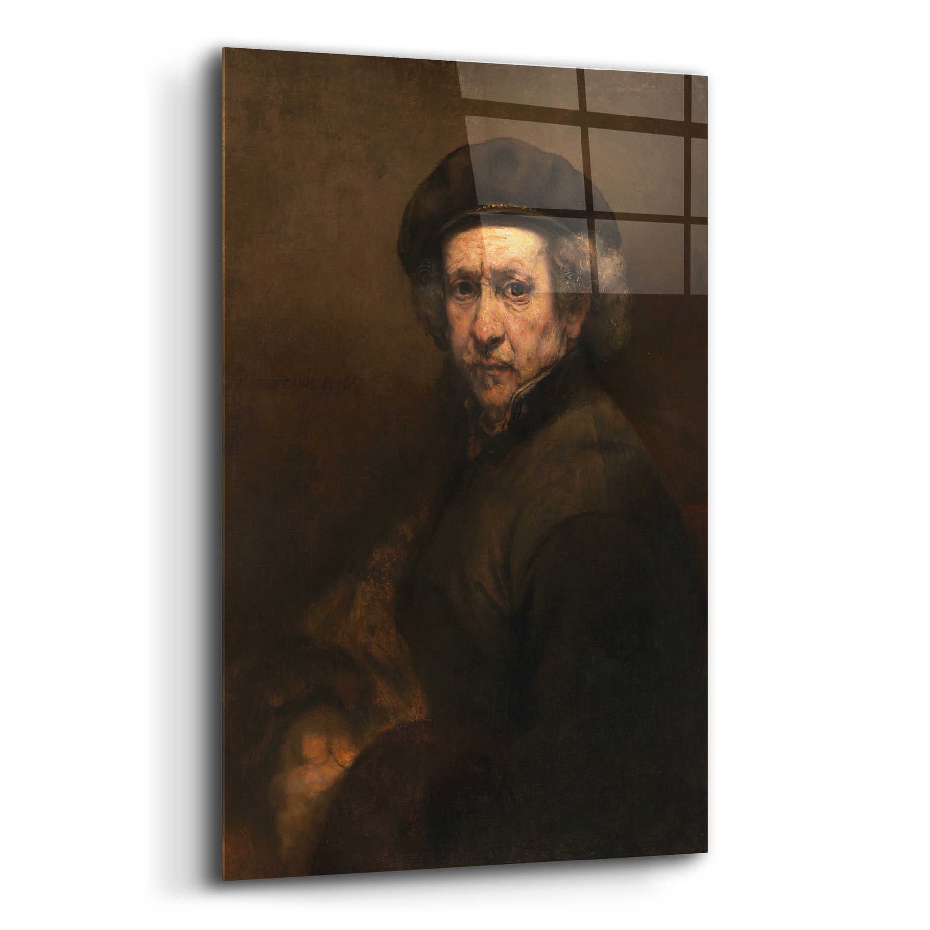 Epic Art 'Self-Portrait' by Rembrandt, Acrylic Glass Wall Art,12x16