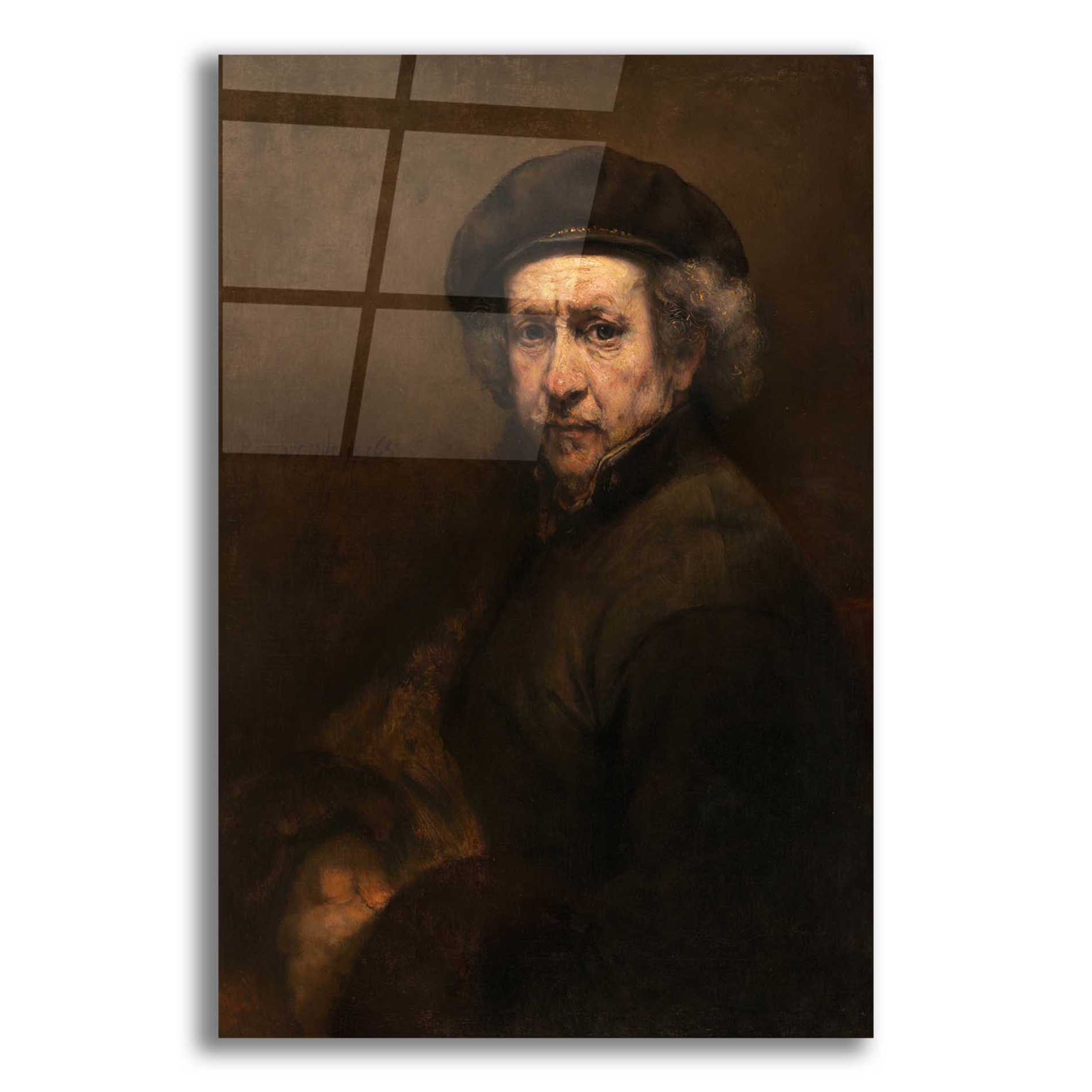 Epic Art 'Self-Portrait' by Rembrandt, Acrylic Glass Wall Art,12x16