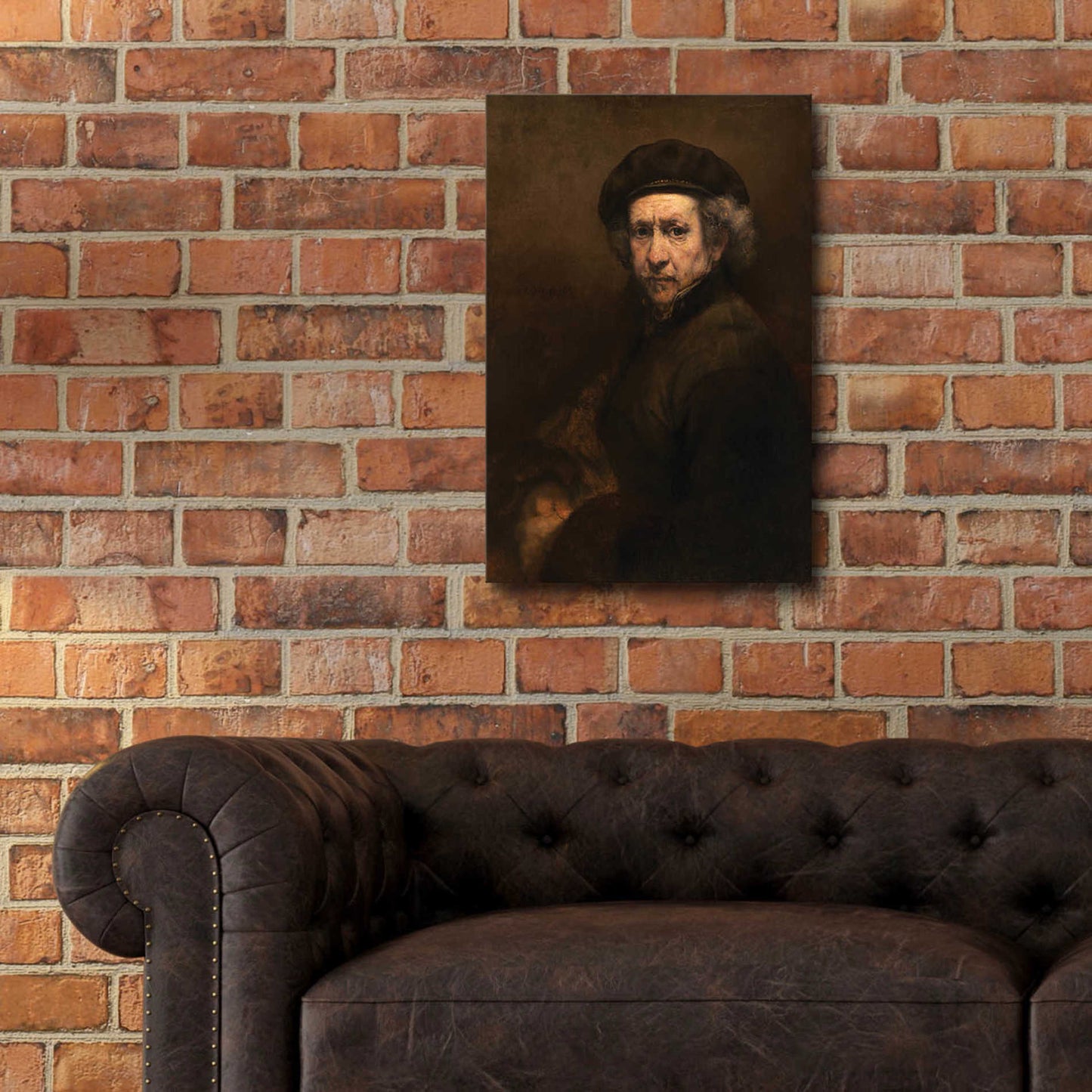 Epic Art 'Self-Portrait' by Rembrandt, Acrylic Glass Wall Art,16x24