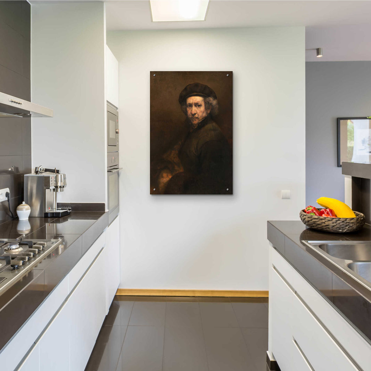 Epic Art 'Self-Portrait' by Rembrandt, Acrylic Glass Wall Art,24x36
