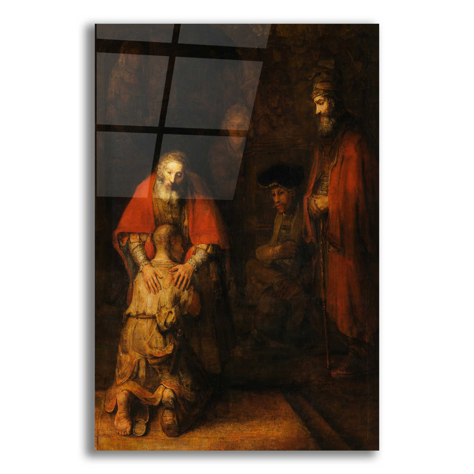 Epic Art 'The Return of the Prodigal Son' by Rembrandt, Acrylic Glass Wall Art,12x16