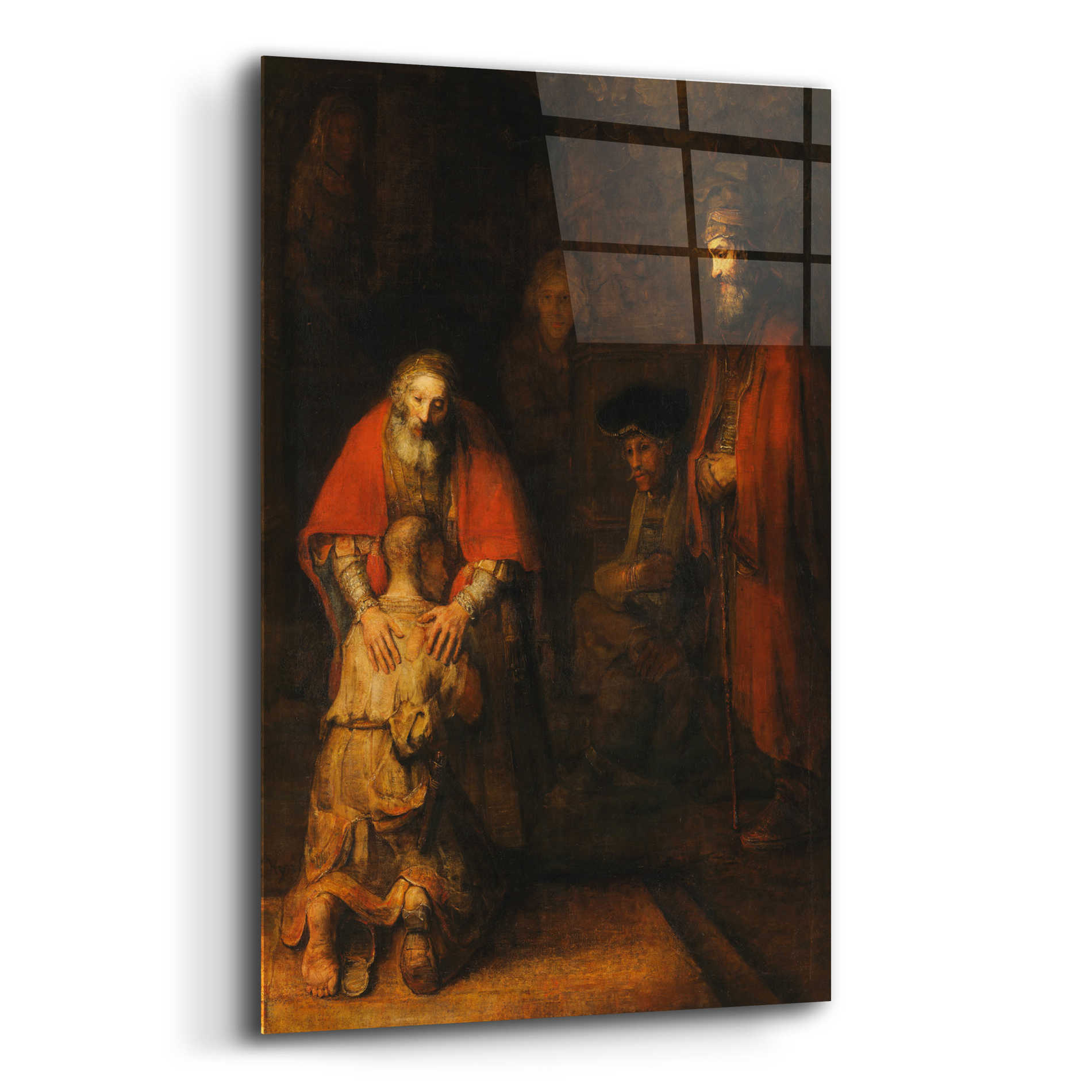Epic Art 'The Return of the Prodigal Son' by Rembrandt, Acrylic Glass Wall Art,16x24
