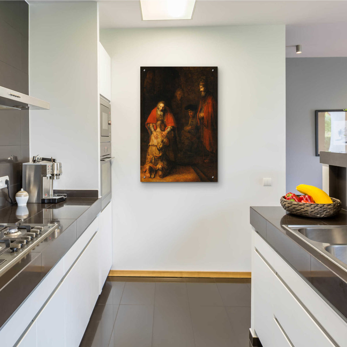Epic Art 'The Return of the Prodigal Son' by Rembrandt, Acrylic Glass Wall Art,24x36