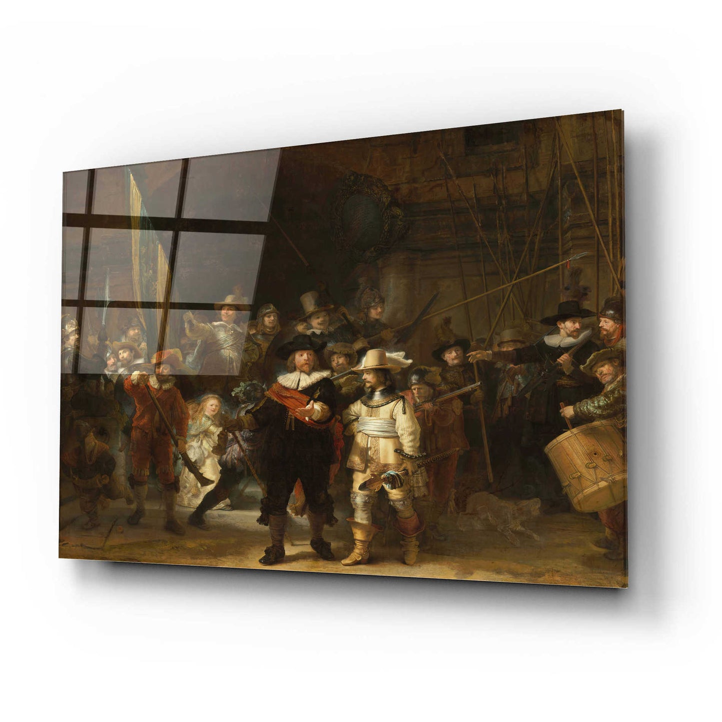 Epic Art 'The Night Watch' by Rembrandt, Acrylic Glass Wall Art,24x16