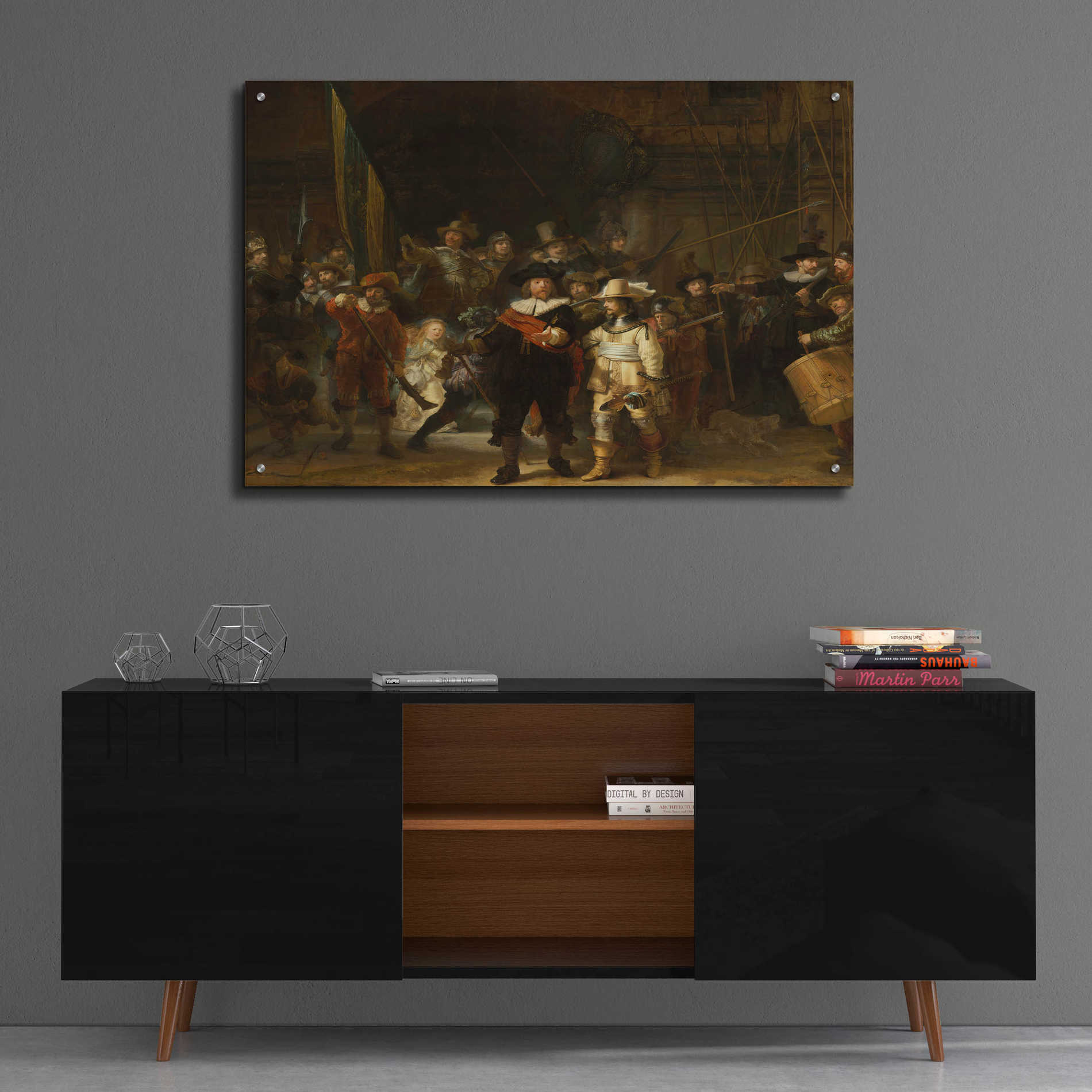 Epic Art 'The Night Watch' by Rembrandt, Acrylic Glass Wall Art,36x24