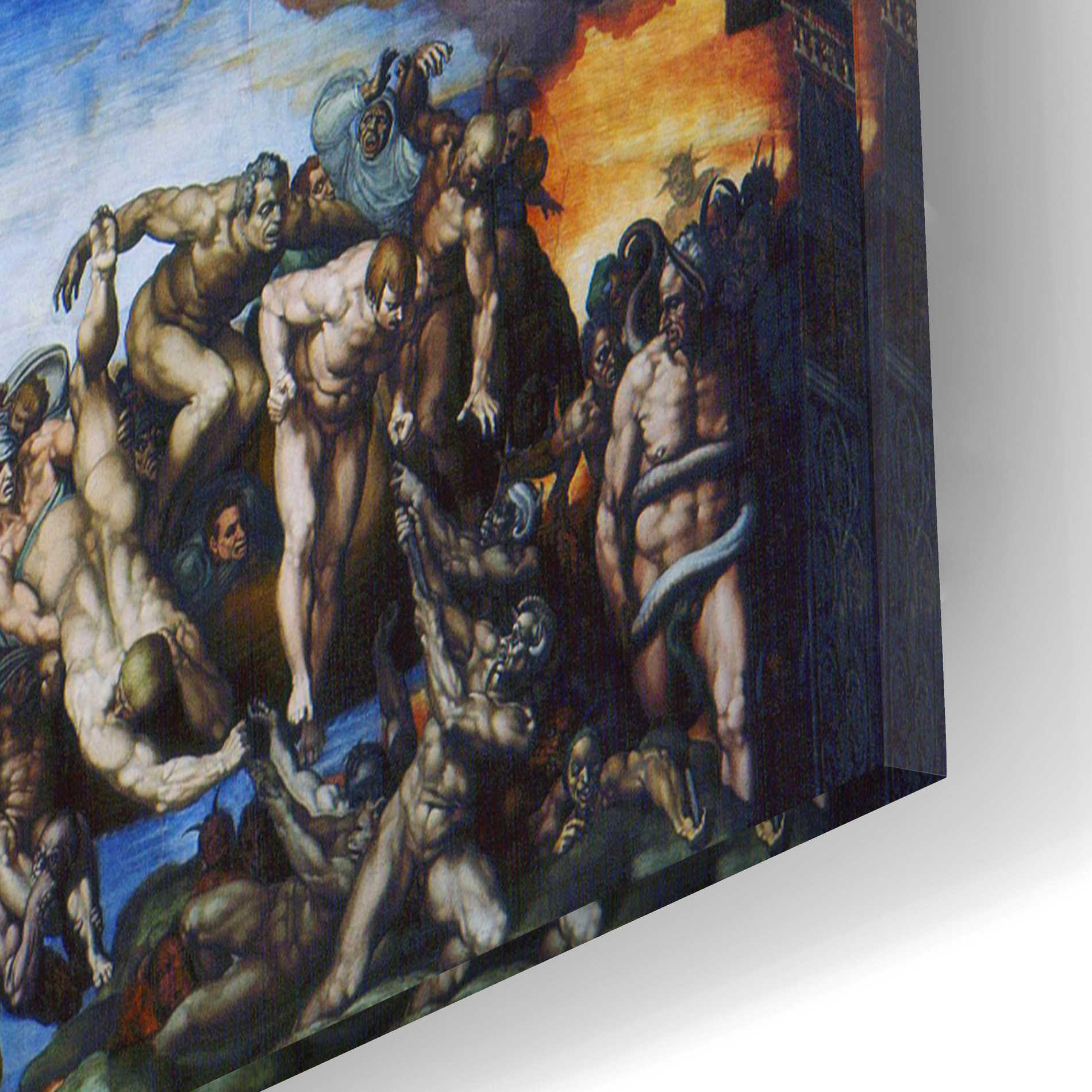 Epic Art 'The Last Judgment' by Michelangelo,  Acrylic Glass Wall Art,12x16