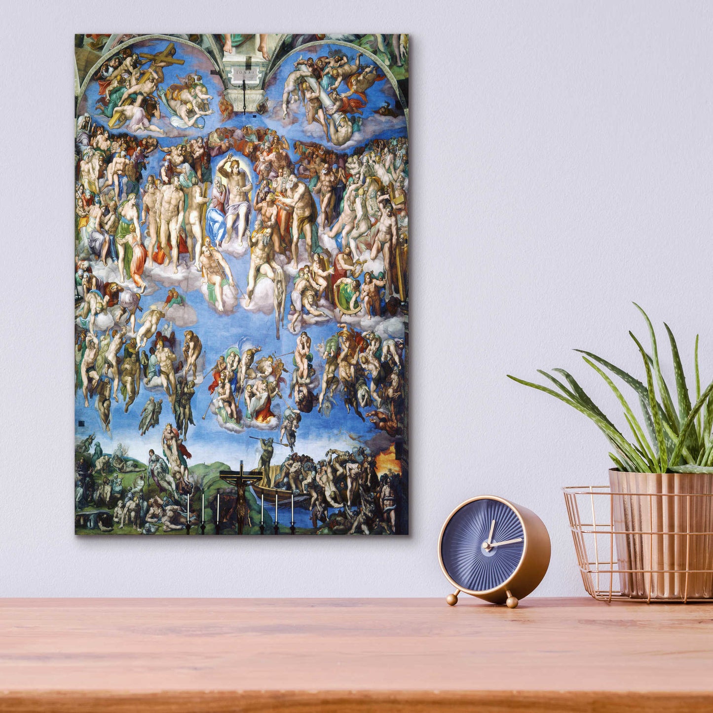 Epic Art 'The Last Judgment' by Michelangelo,  Acrylic Glass Wall Art,12x16