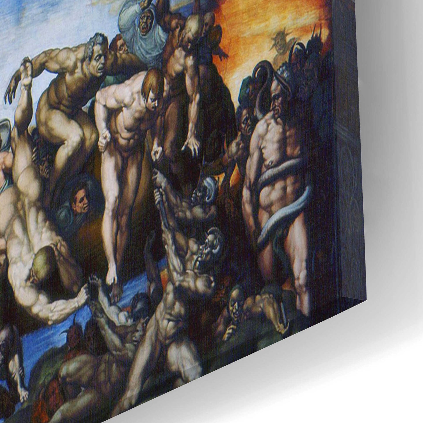 Epic Art 'The Last Judgment' by Michelangelo,  Acrylic Glass Wall Art,16x24