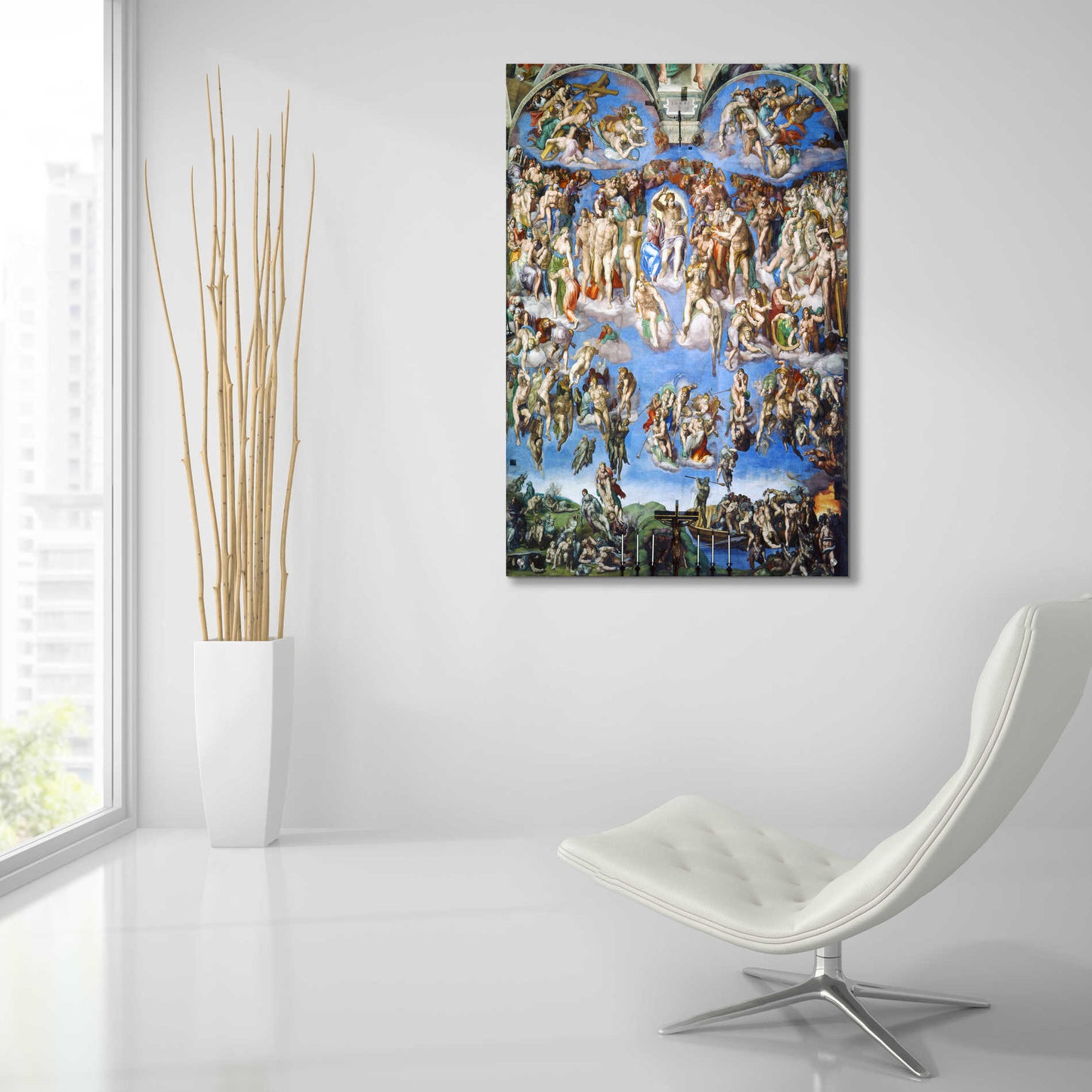 Epic Art 'The Last Judgment' by Michelangelo,  Acrylic Glass Wall Art,24x36