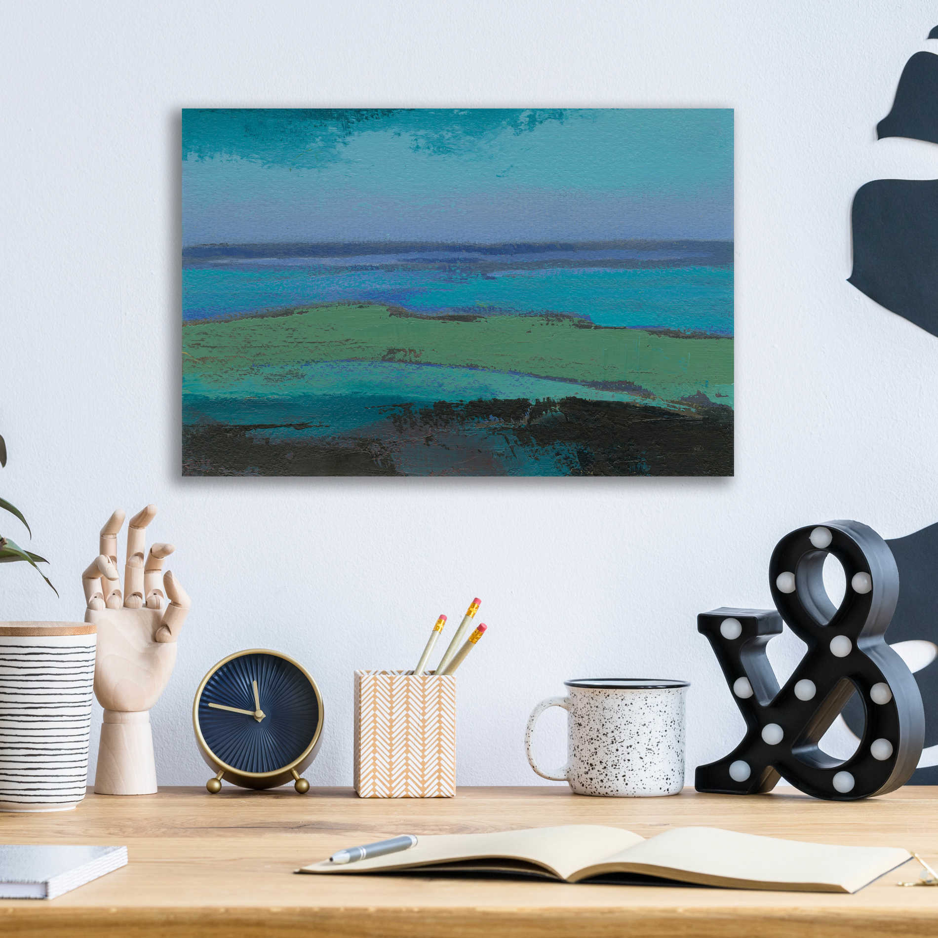 Epic Art 'Low Tide Killala' by Grainne Dowling, Acrylic Glass Wall Art,16x12