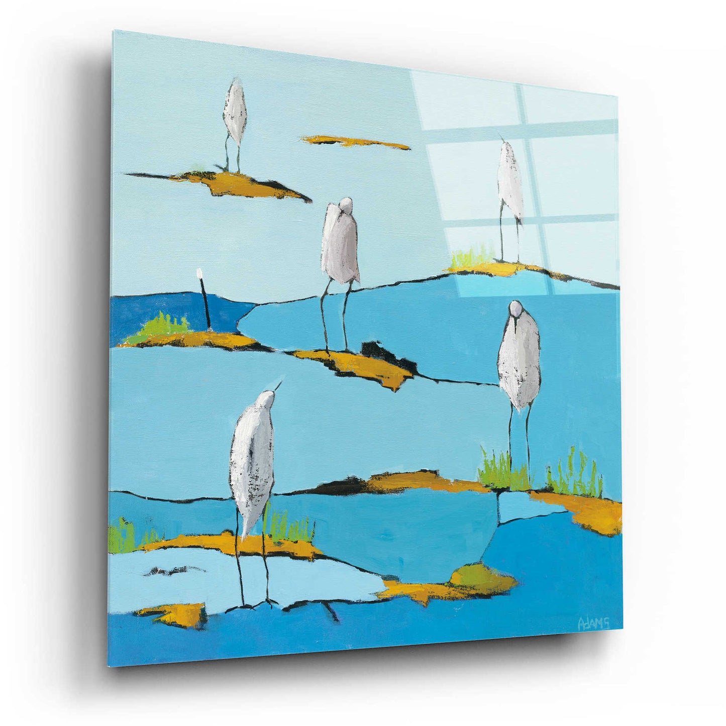 Epic Art 'Beach Bums' by Phyllis Adams, Acrylic Glass Wall Art,12x12