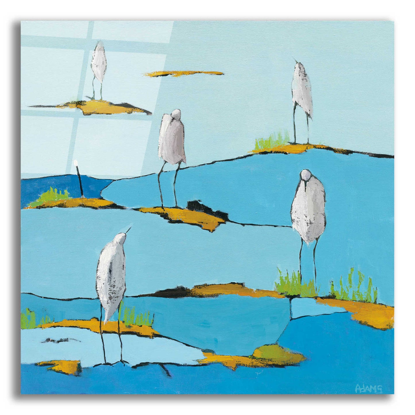 Epic Art 'Beach Bums' by Phyllis Adams, Acrylic Glass Wall Art,12x12