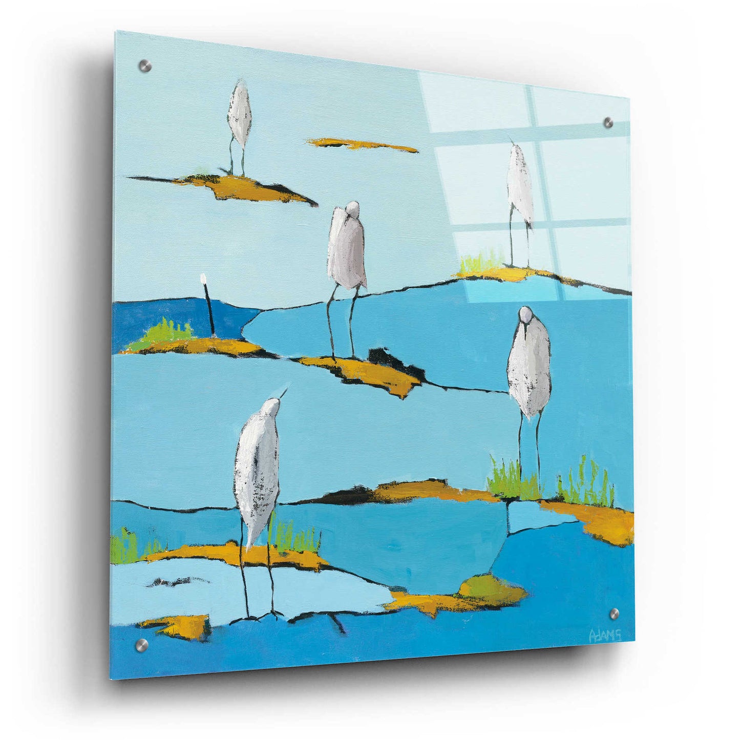 Epic Art 'Beach Bums' by Phyllis Adams, Acrylic Glass Wall Art,24x24