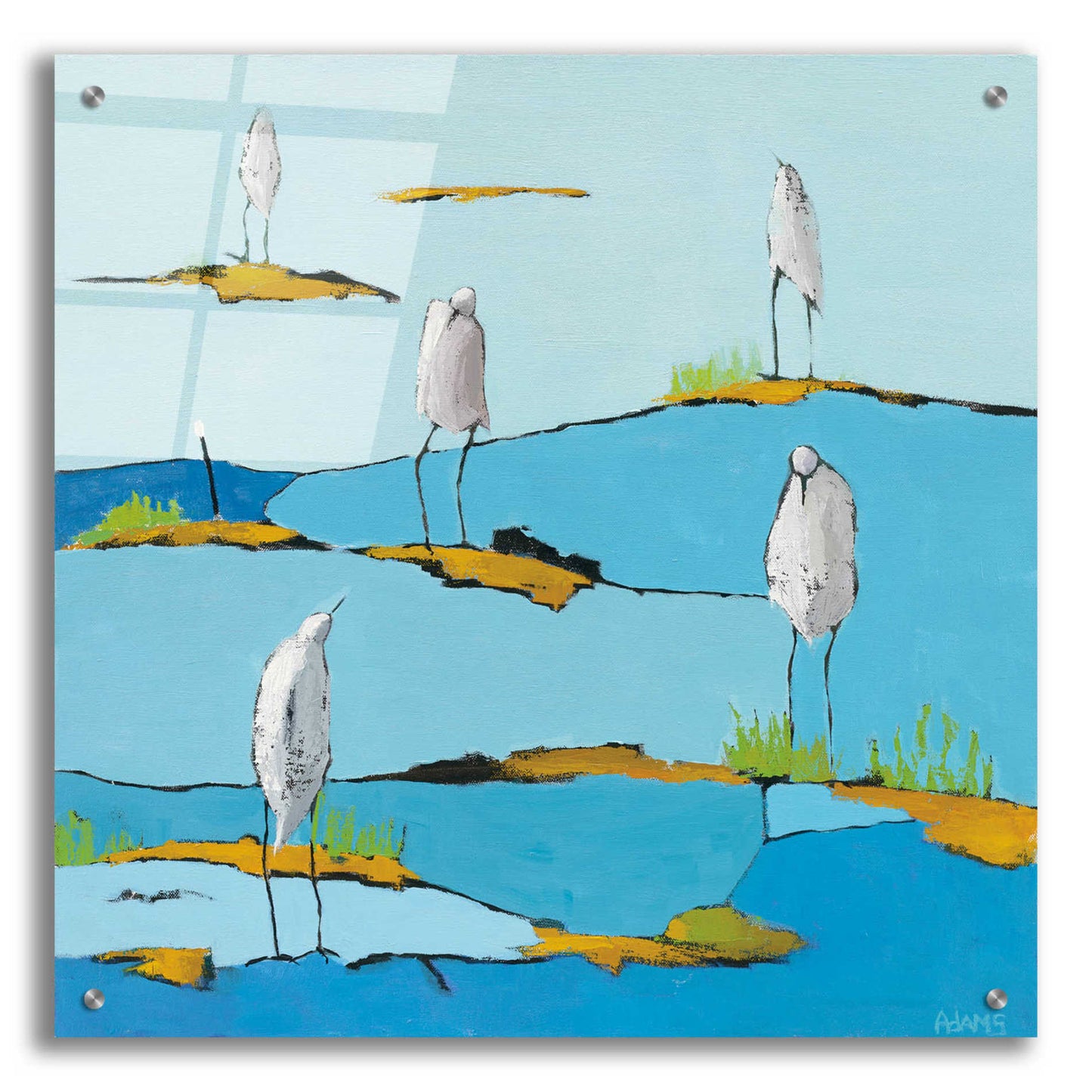 Epic Art 'Beach Bums' by Phyllis Adams, Acrylic Glass Wall Art,24x24