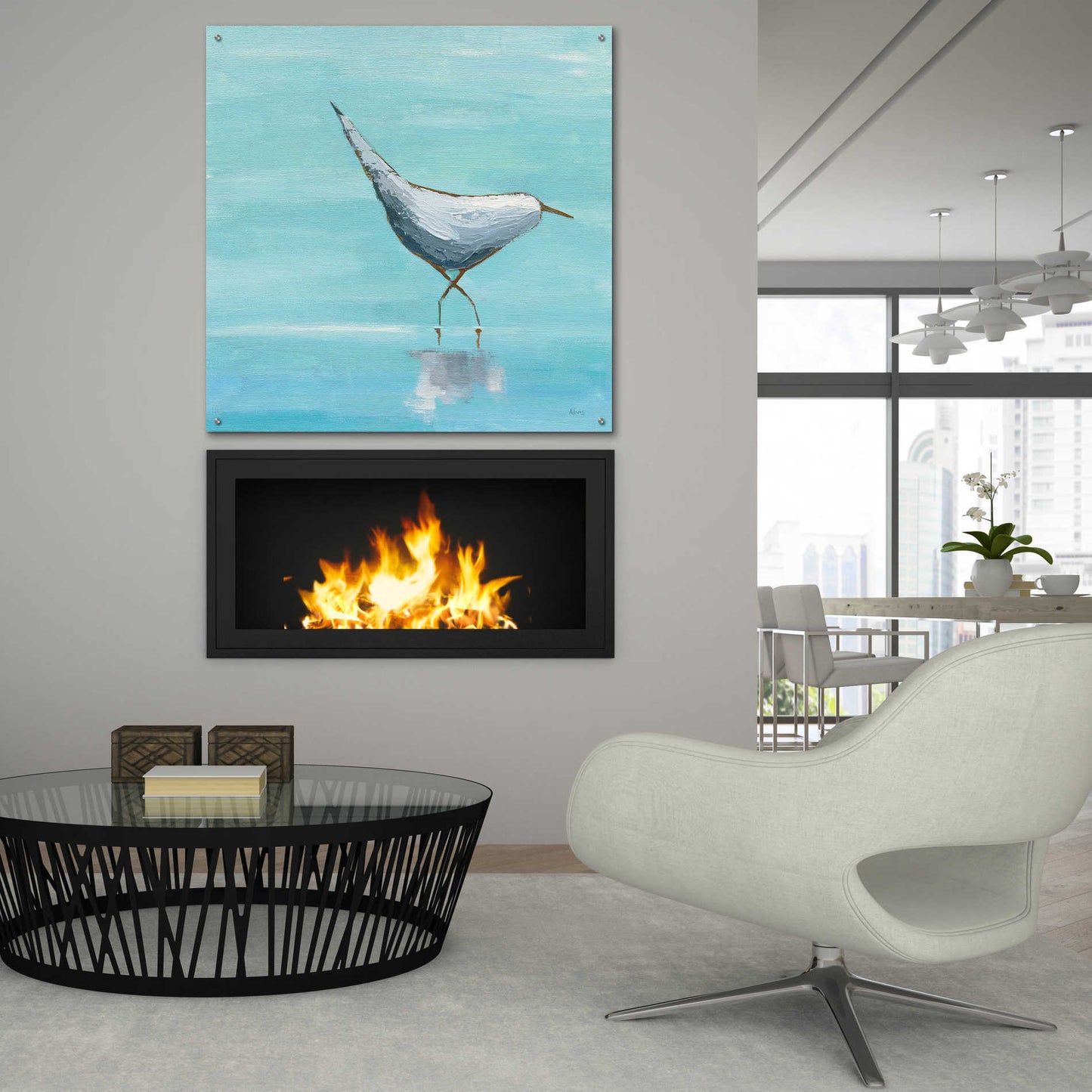 Epic Art 'Egret I' by Phyllis Adams, Acrylic Glass Wall Art,36x36