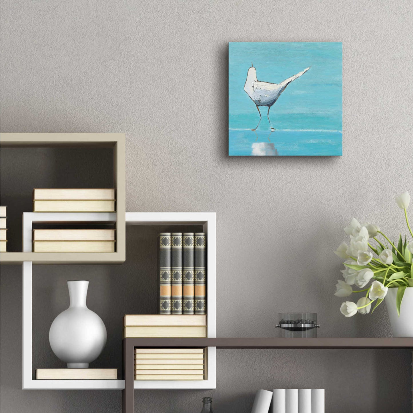 Epic Art 'Egret II' by Phyllis Adams, Acrylic Glass Wall Art,12x12