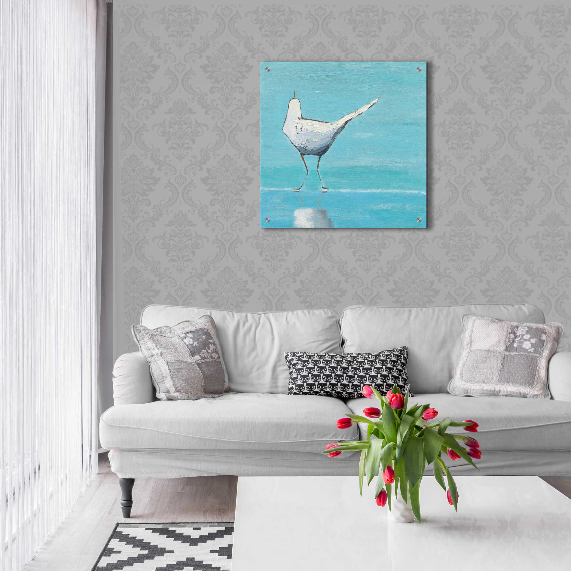 Epic Art 'Egret II' by Phyllis Adams, Acrylic Glass Wall Art,24x24