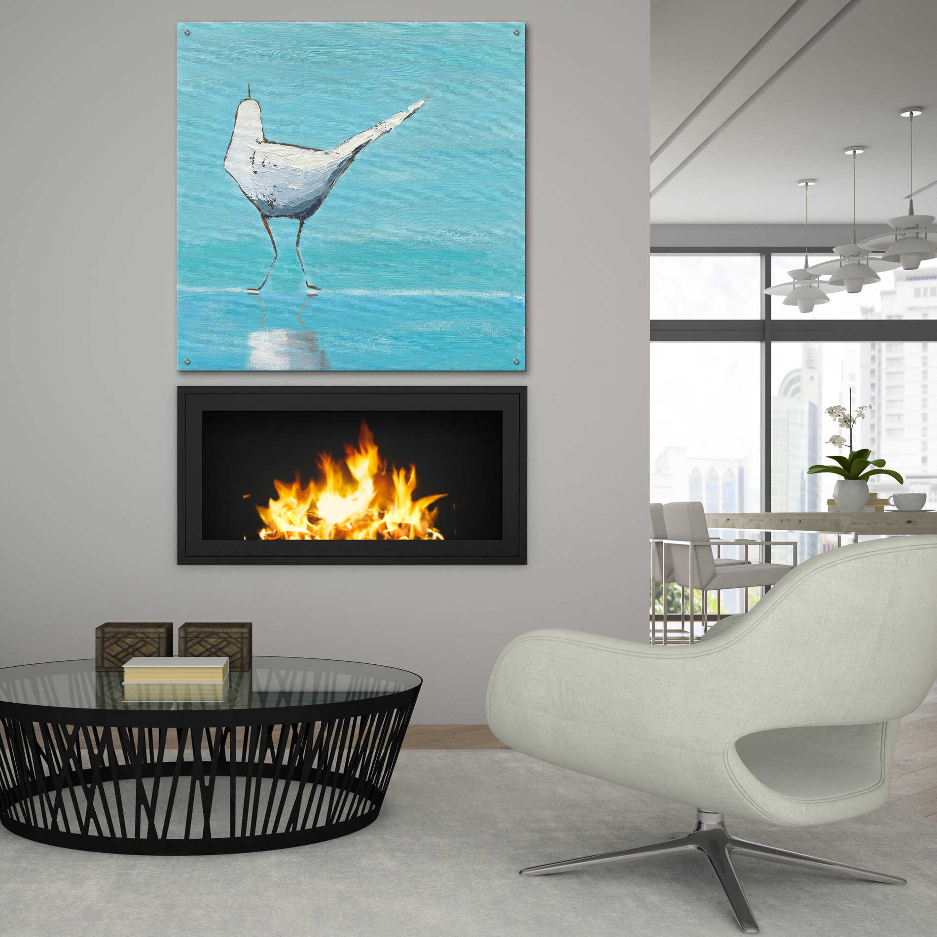 Epic Art 'Egret II' by Phyllis Adams, Acrylic Glass Wall Art,36x36