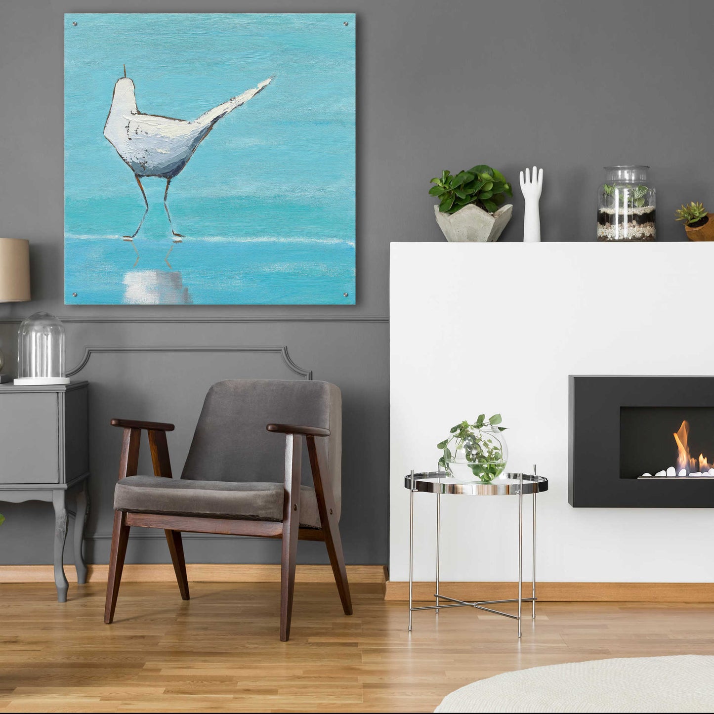 Epic Art 'Egret II' by Phyllis Adams, Acrylic Glass Wall Art,36x36