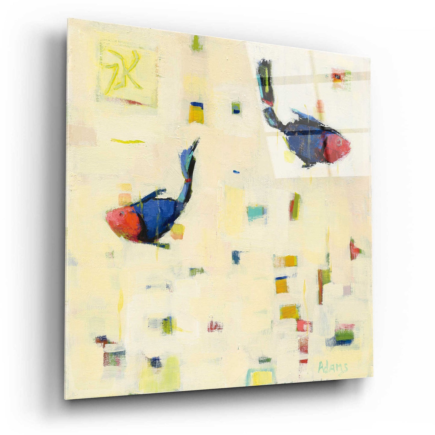 Epic Art 'One Fish Two Fish' by Phyllis Adams, Acrylic Glass Wall Art,12x12