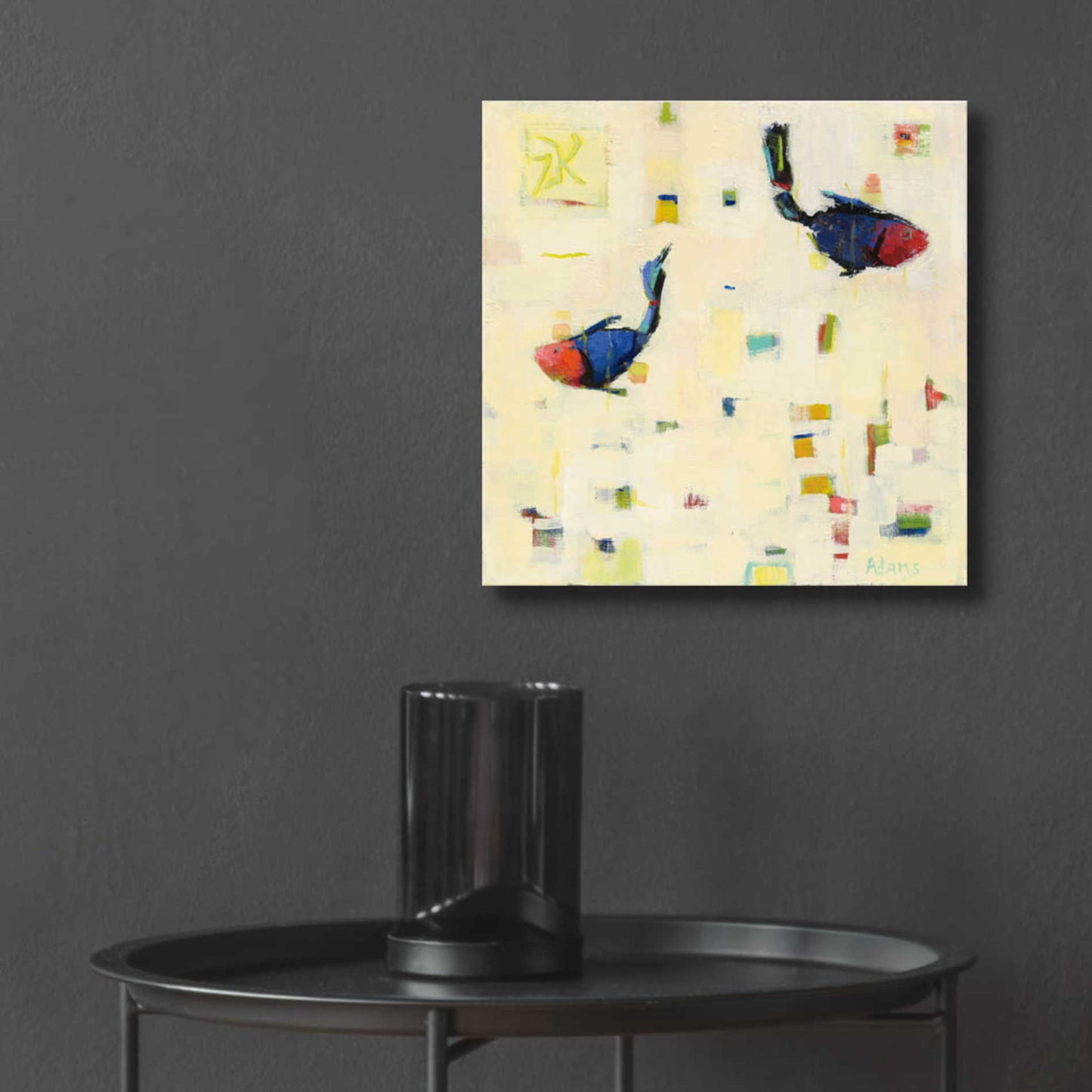 Epic Art 'One Fish Two Fish' by Phyllis Adams, Acrylic Glass Wall Art,12x12