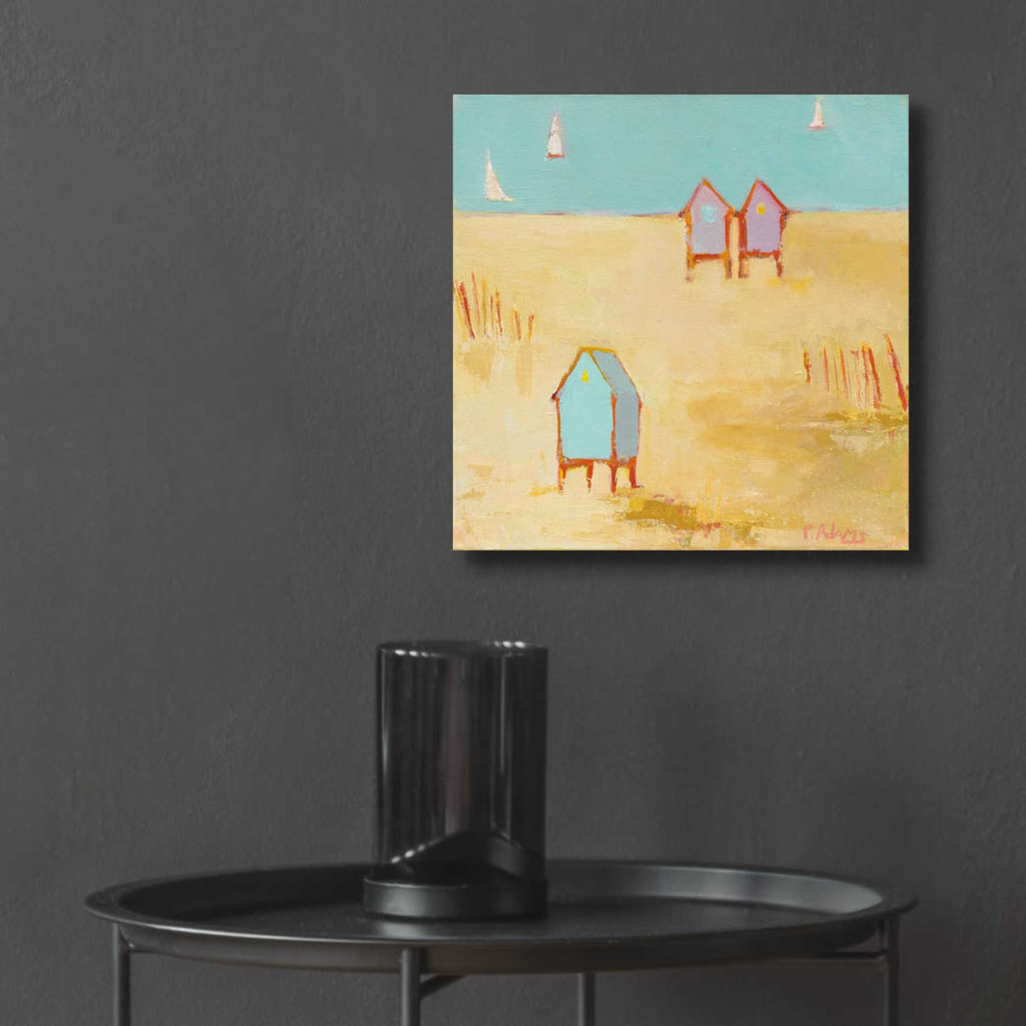Epic Art 'Cabanas' by Phyllis Adams, Acrylic Glass Wall Art,12x12