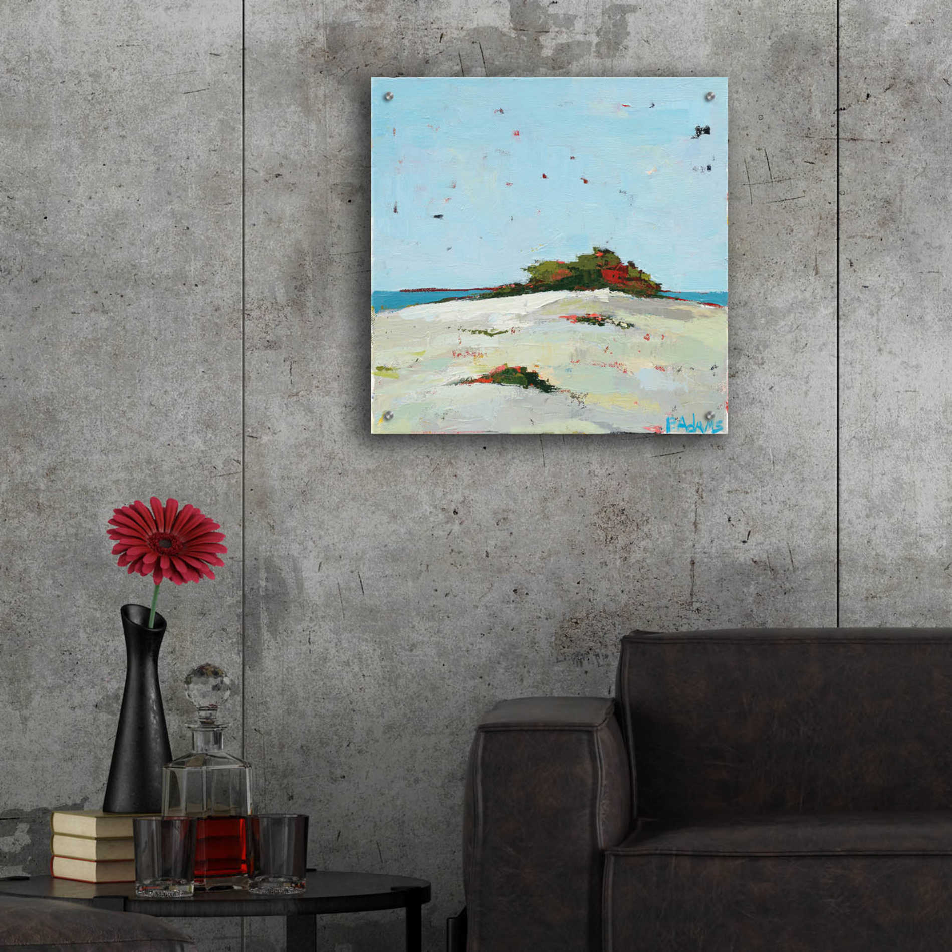 Epic Art 'Fall Dune' by Phyllis Adams, Acrylic Glass Wall Art,24x24