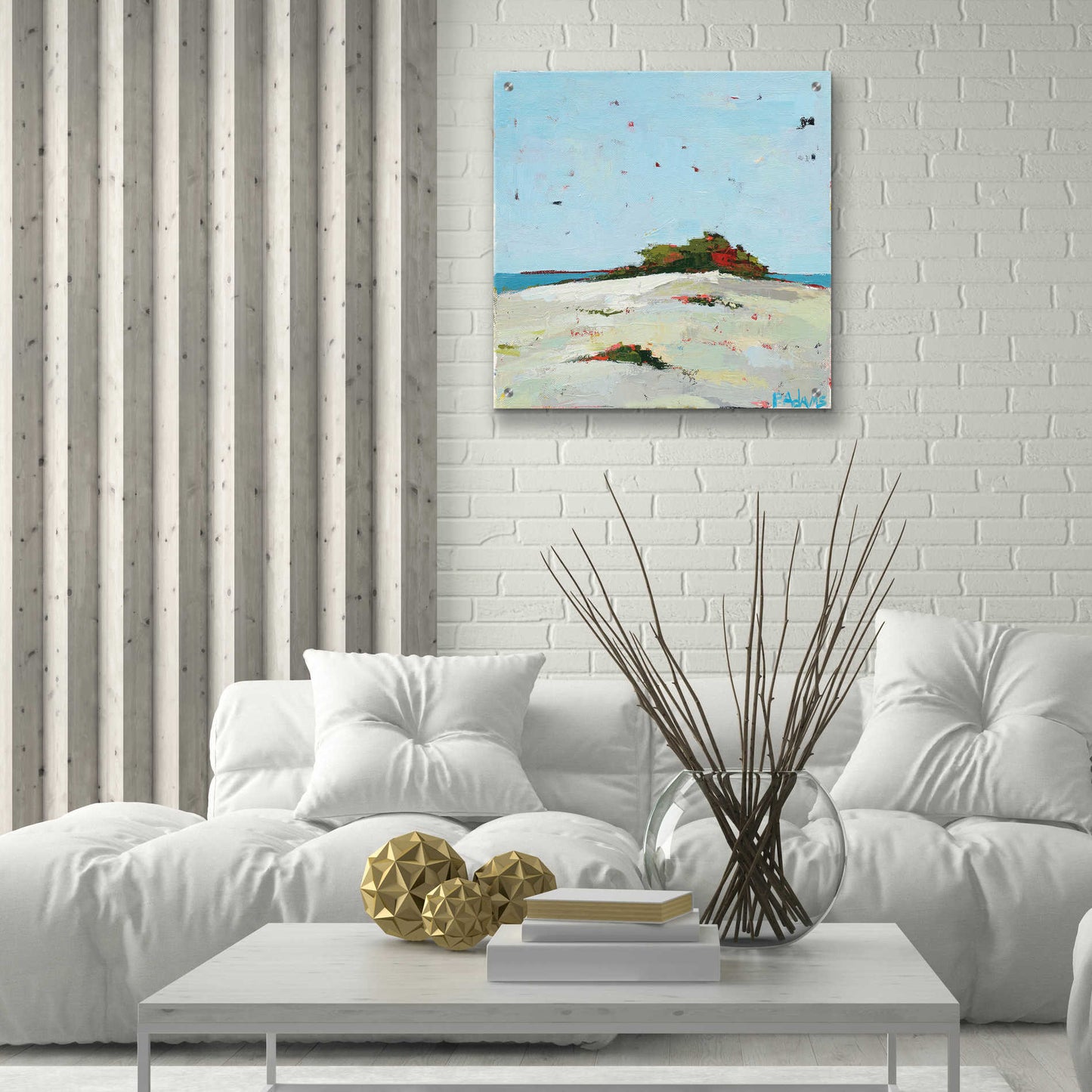 Epic Art 'Fall Dune' by Phyllis Adams, Acrylic Glass Wall Art,24x24