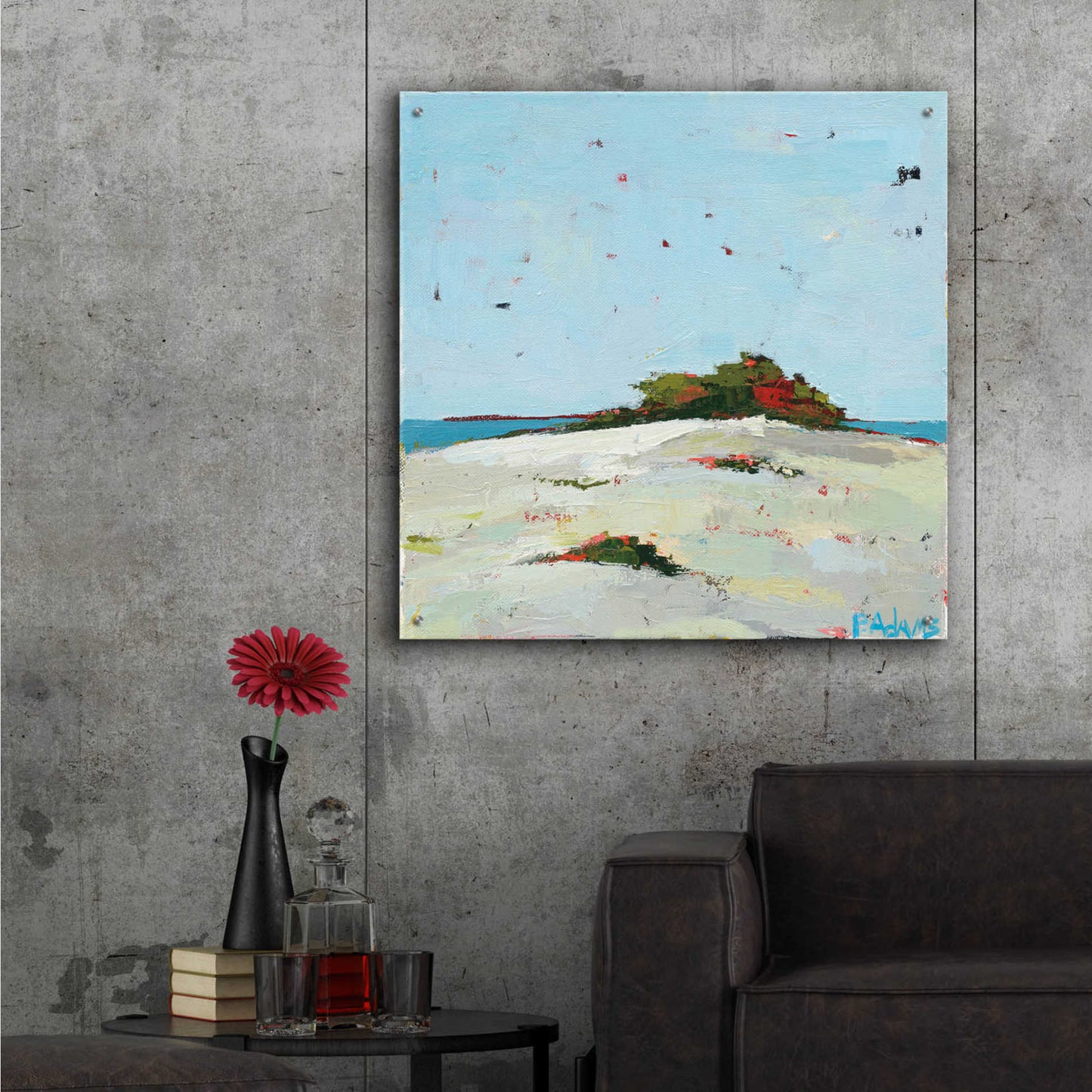 Epic Art 'Fall Dune' by Phyllis Adams, Acrylic Glass Wall Art,36x36